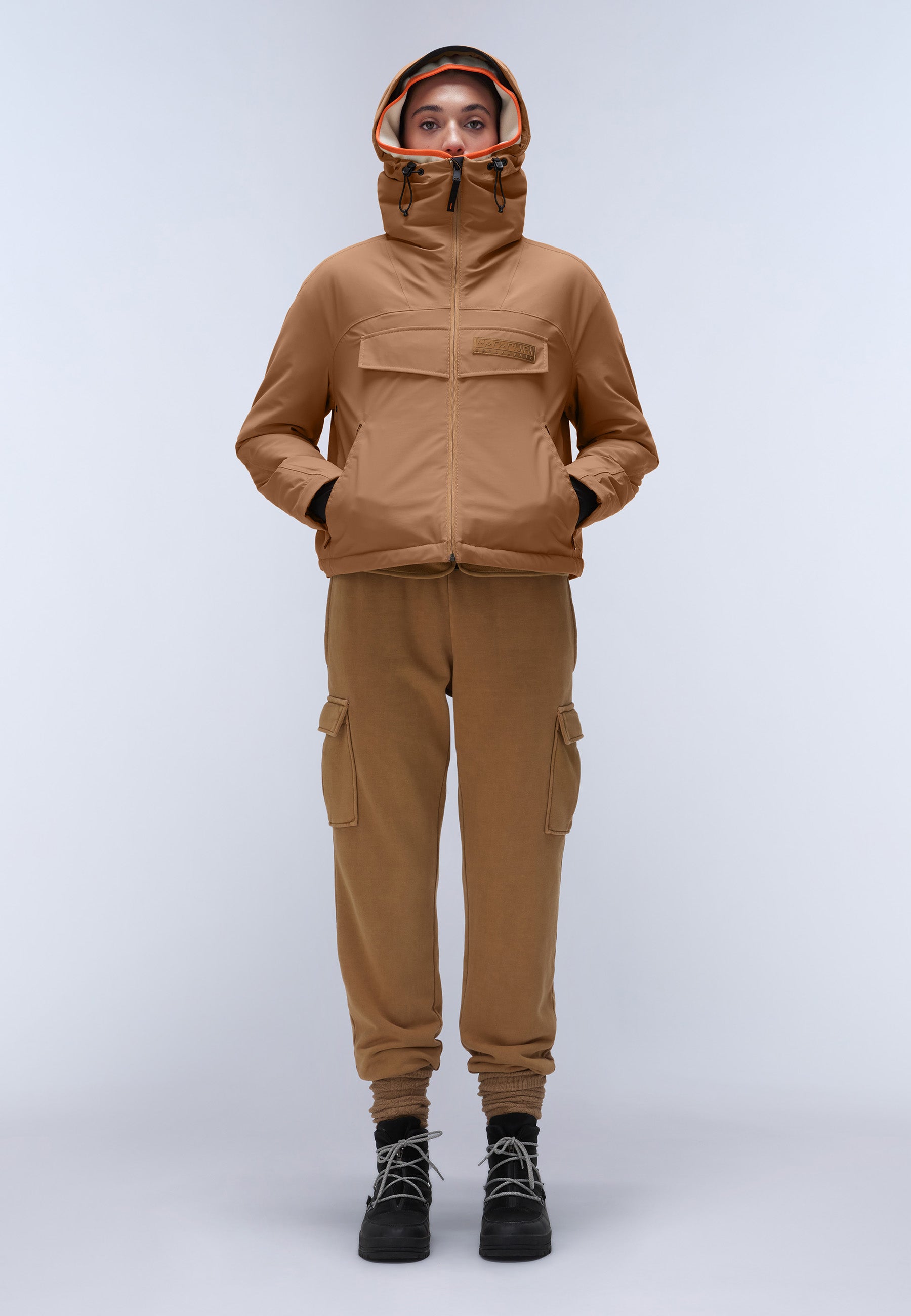 Napapijri-Rainforest Tech W Brown Tobacco-Yağmurluk-4-Milagron.com