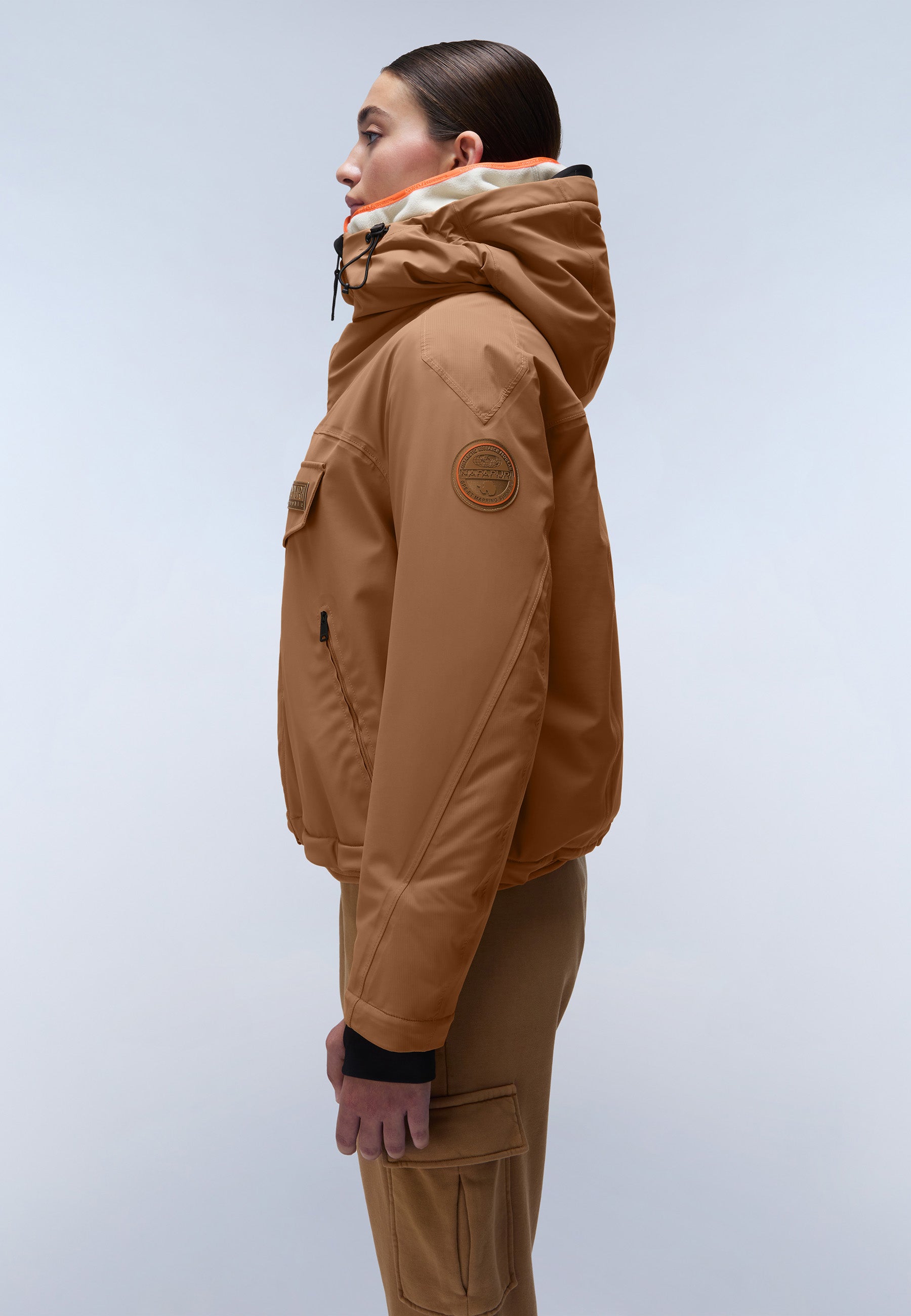 Napapijri-Rainforest Tech W Brown Tobacco-Yağmurluk-5-Milagron.com