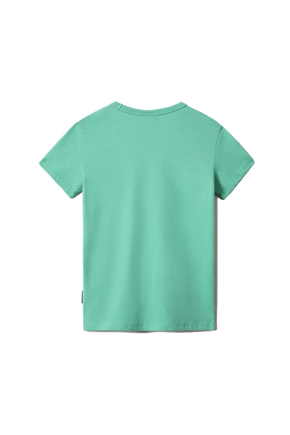 Napapijri-Short Sleeve T-Shirt Box Green Spruce-T-Shirts-2-Milagron.com