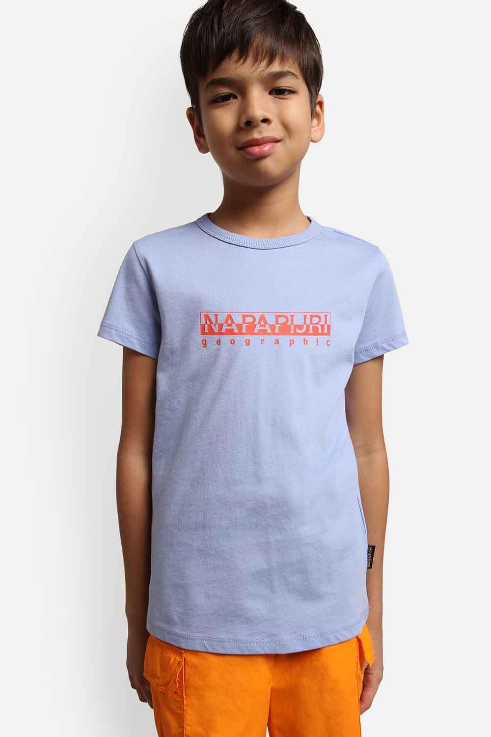 Napapijri-Short Sleeve T-Shirt Box Lavender-T-Shirts-6-Milagron.com