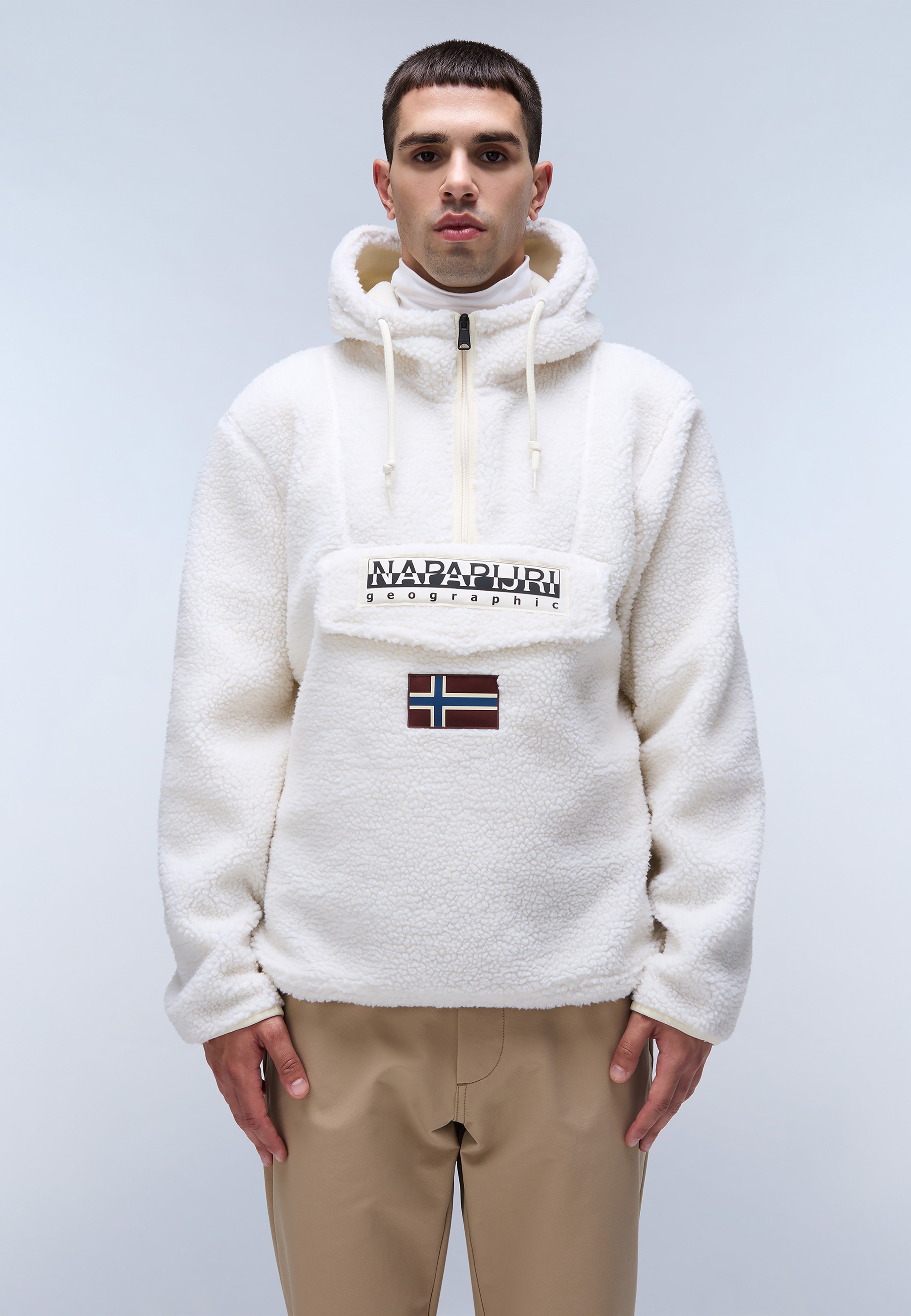 Napapijri-T-Burgee Curly Beige Dimity-Mont-3-Milagron.com