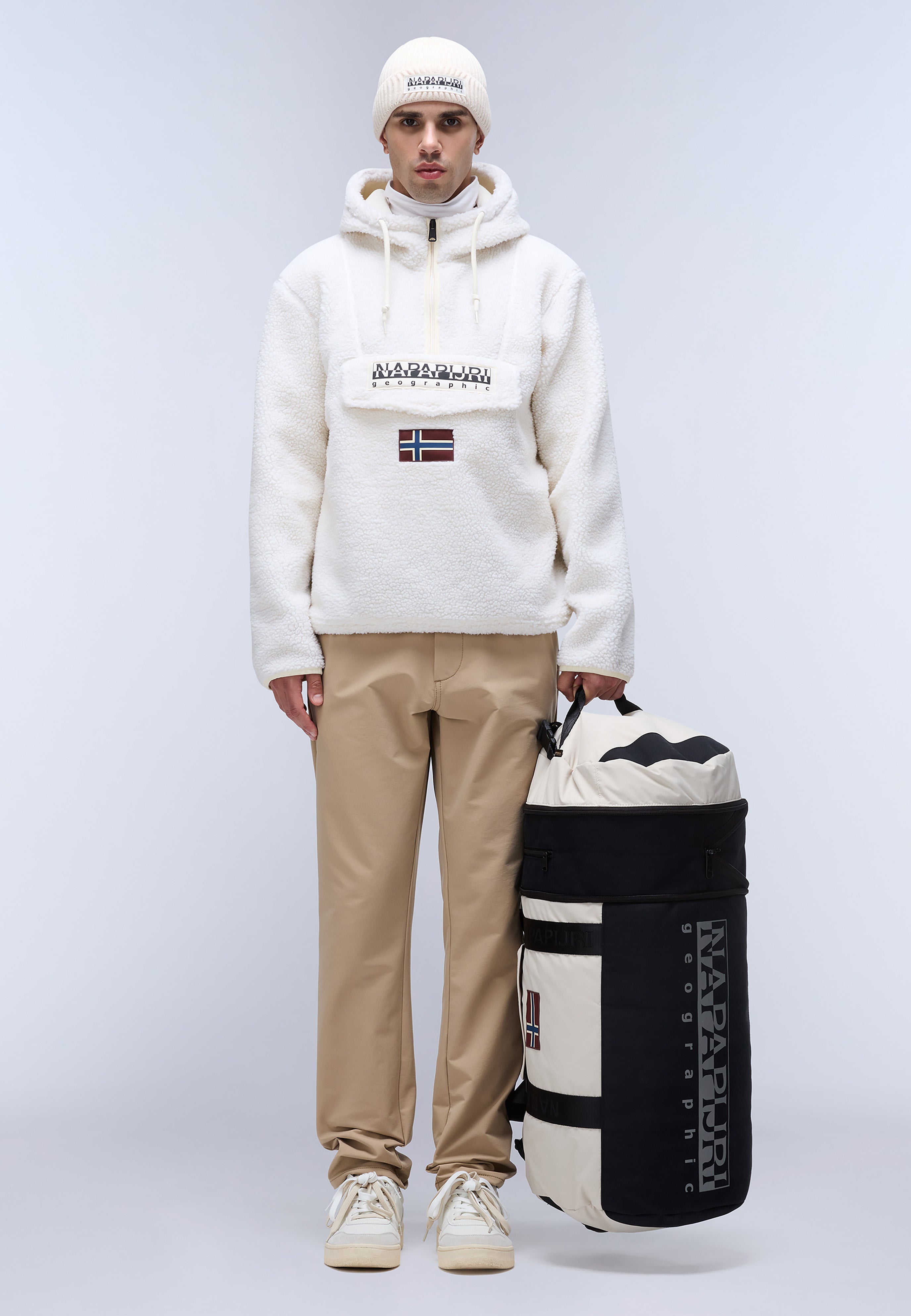 Napapijri-T-Burgee Curly Beige Dimity-Mont-4-Milagron.com