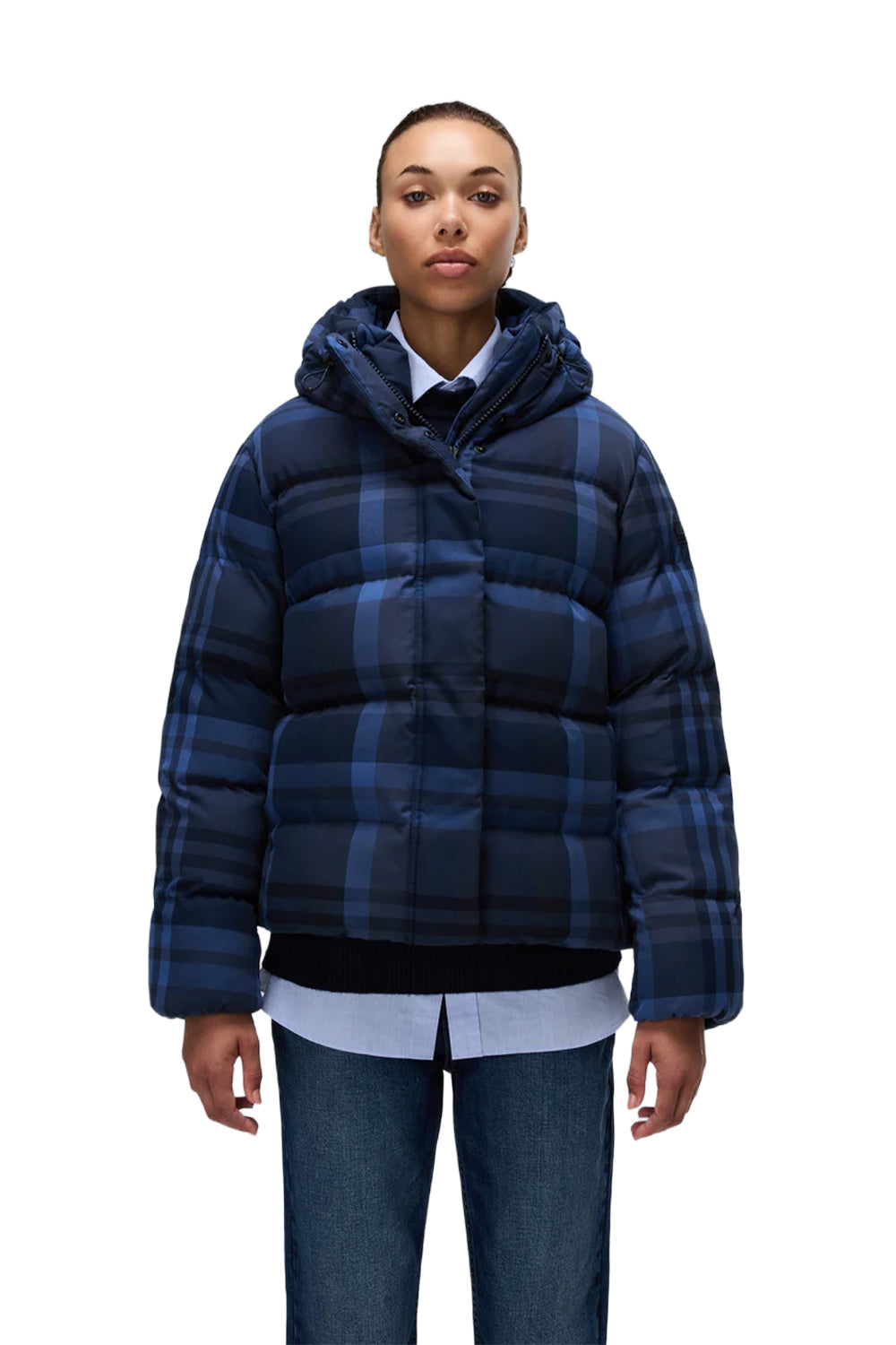 Napapijri-Napapijri ThermoFibre® Glane Check Puffer CORDURA® Jacket Ekoseli Lavicert Kadın Mont-Mont-6-Milagron.com