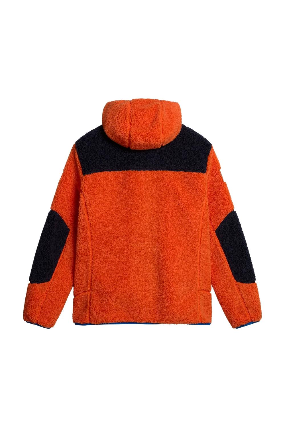 Napapijri-Yupik Full Zip Hoodie 3 Orange Red-Sweatshirts & Hoodies-2-Milagron.com