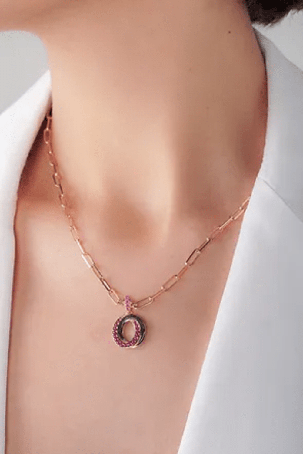 Nayra Jewelry-Spiral Kolye Pembe-Kolye-2-Milagron.com