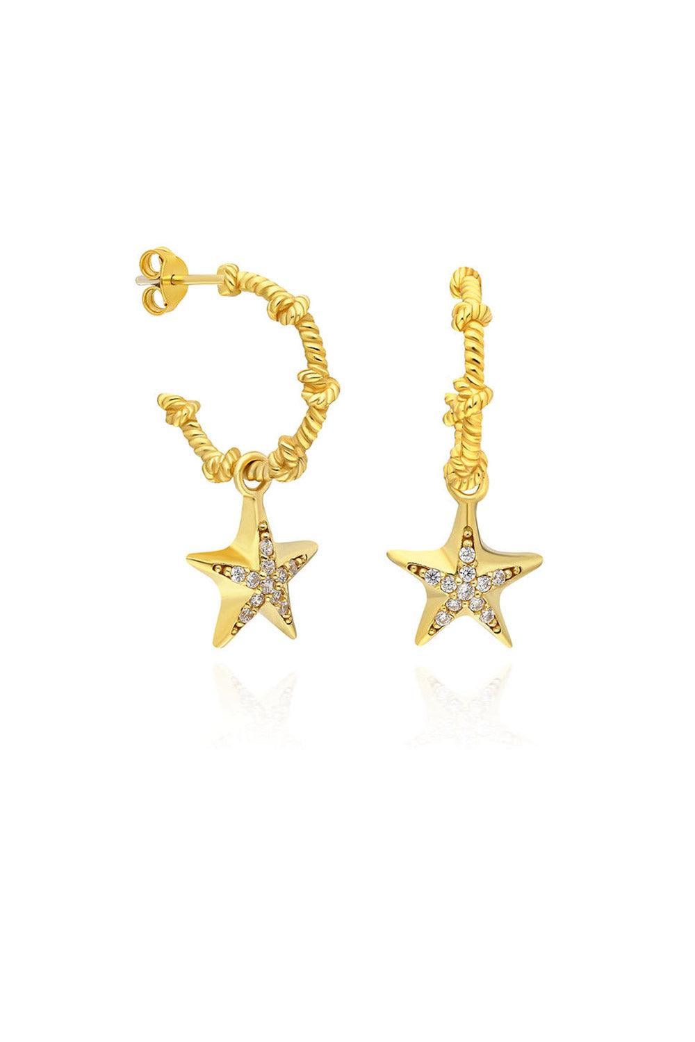 Nayra Jewelry-Starfish Hoop Küpe-Küpe-1-Milagron.com