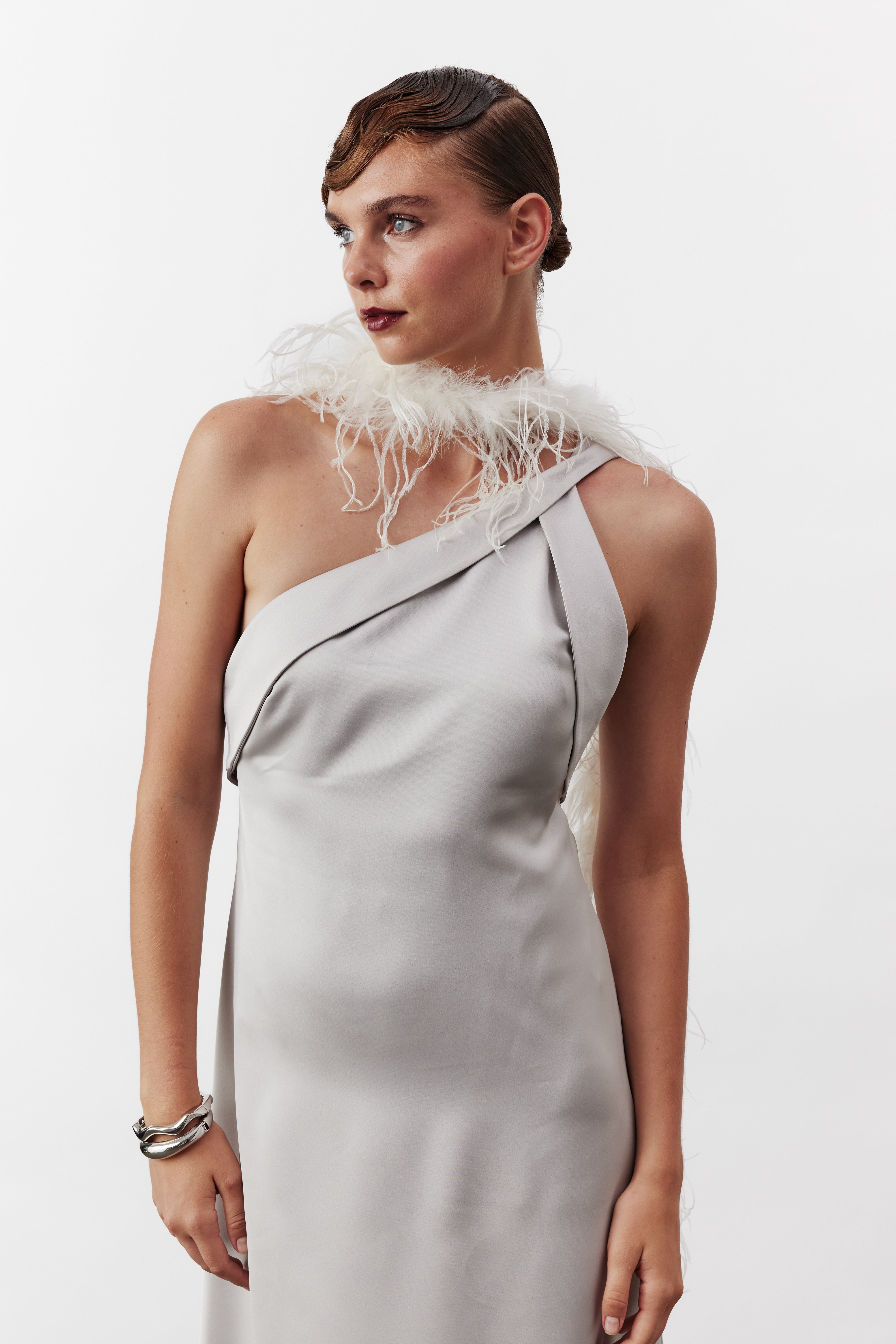 Nazlı Ceren-Aimee Uzun Saten Elbise-Elbise-2-Milagron.com