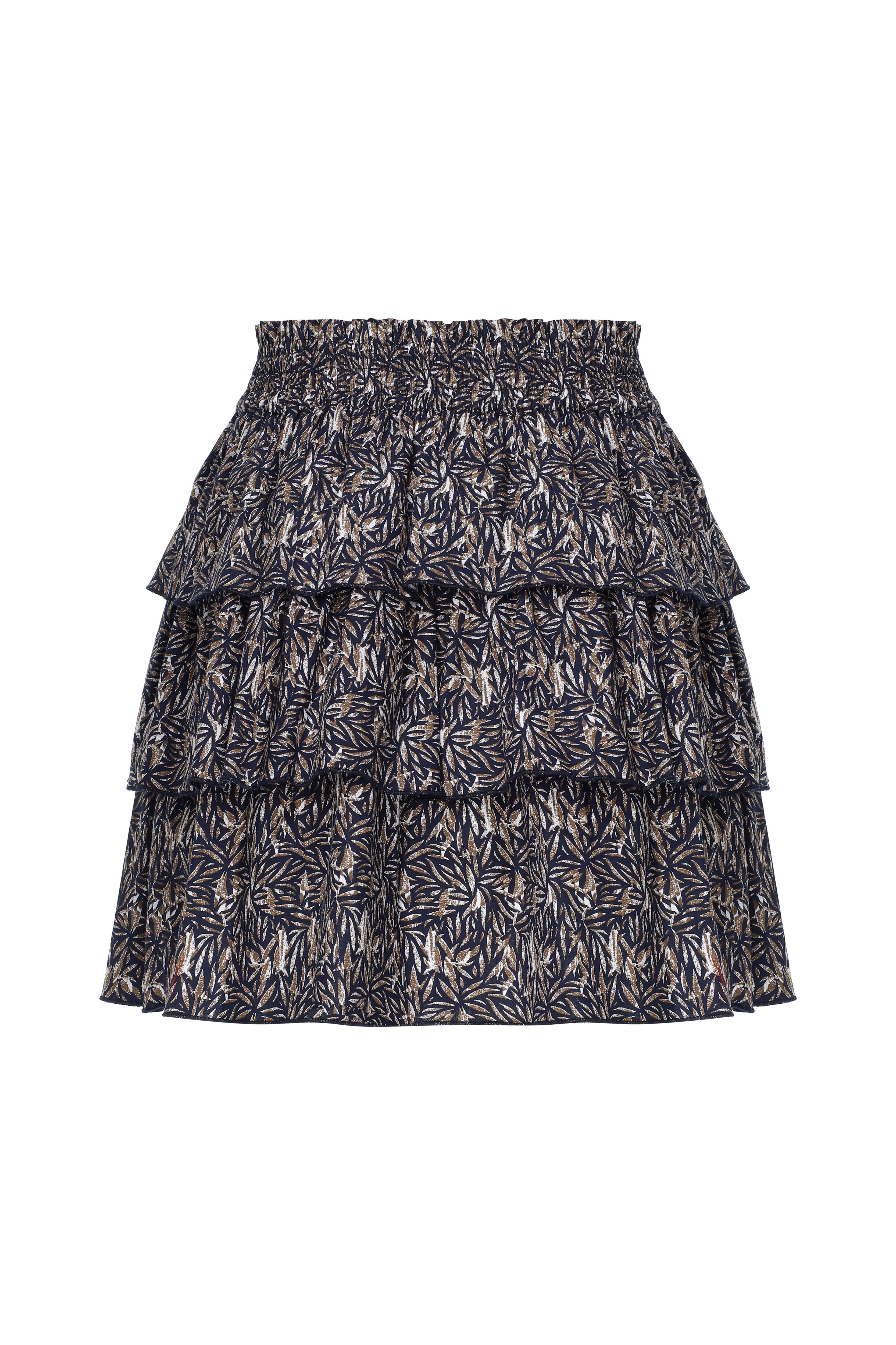 Nazlı Ceren-Amy Koton Mini Etek Kahverengi-Etek-2-Milagron.com