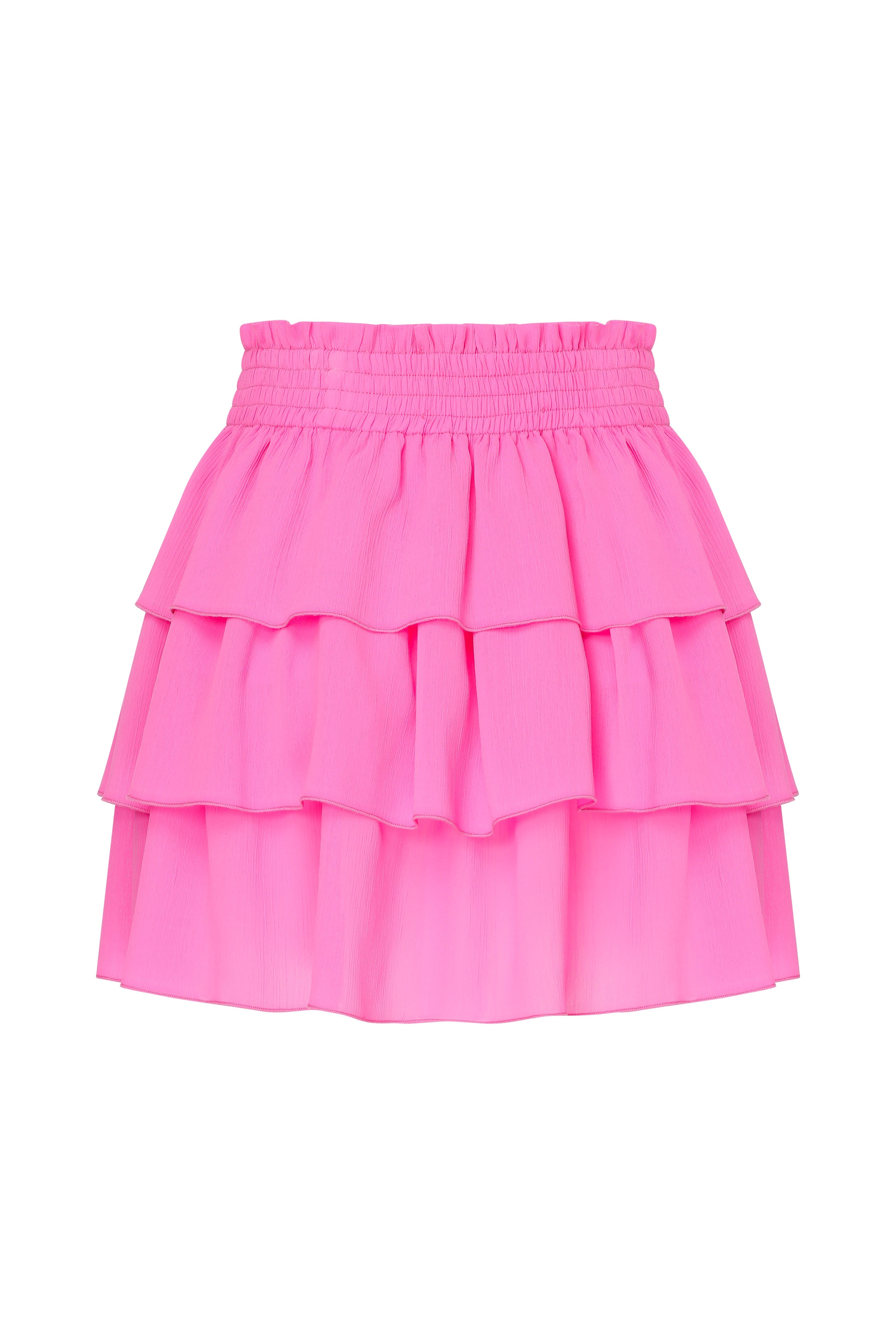 Nazlı Ceren-Amy Mini Etek Pembe-Etek-2-Milagron.com