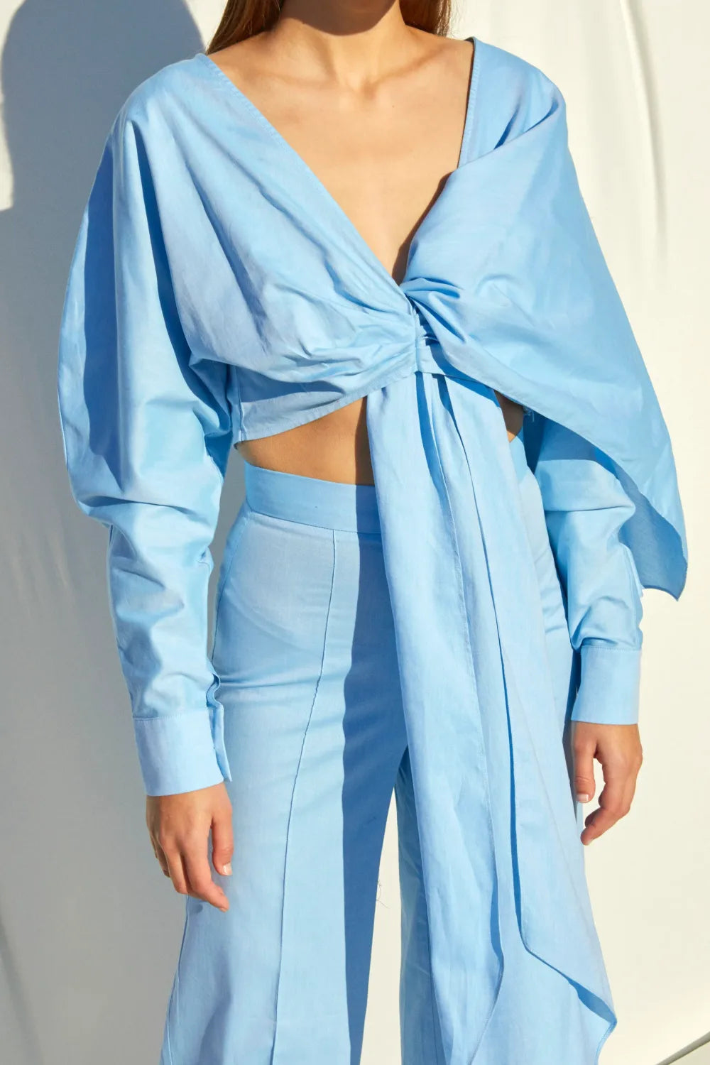 Nazlı Ceren-Angy Asimetrik Bluz Mavi-Bluz-2-Milagron.com