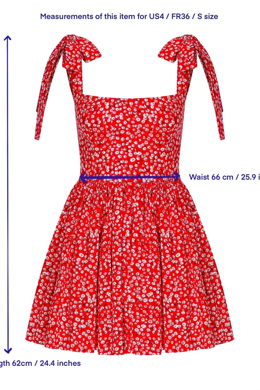 Nazlı Ceren-Audree Çiçek Desenli Mini Koton Elbise Kırmızı-Elbise-7-Milagron.com