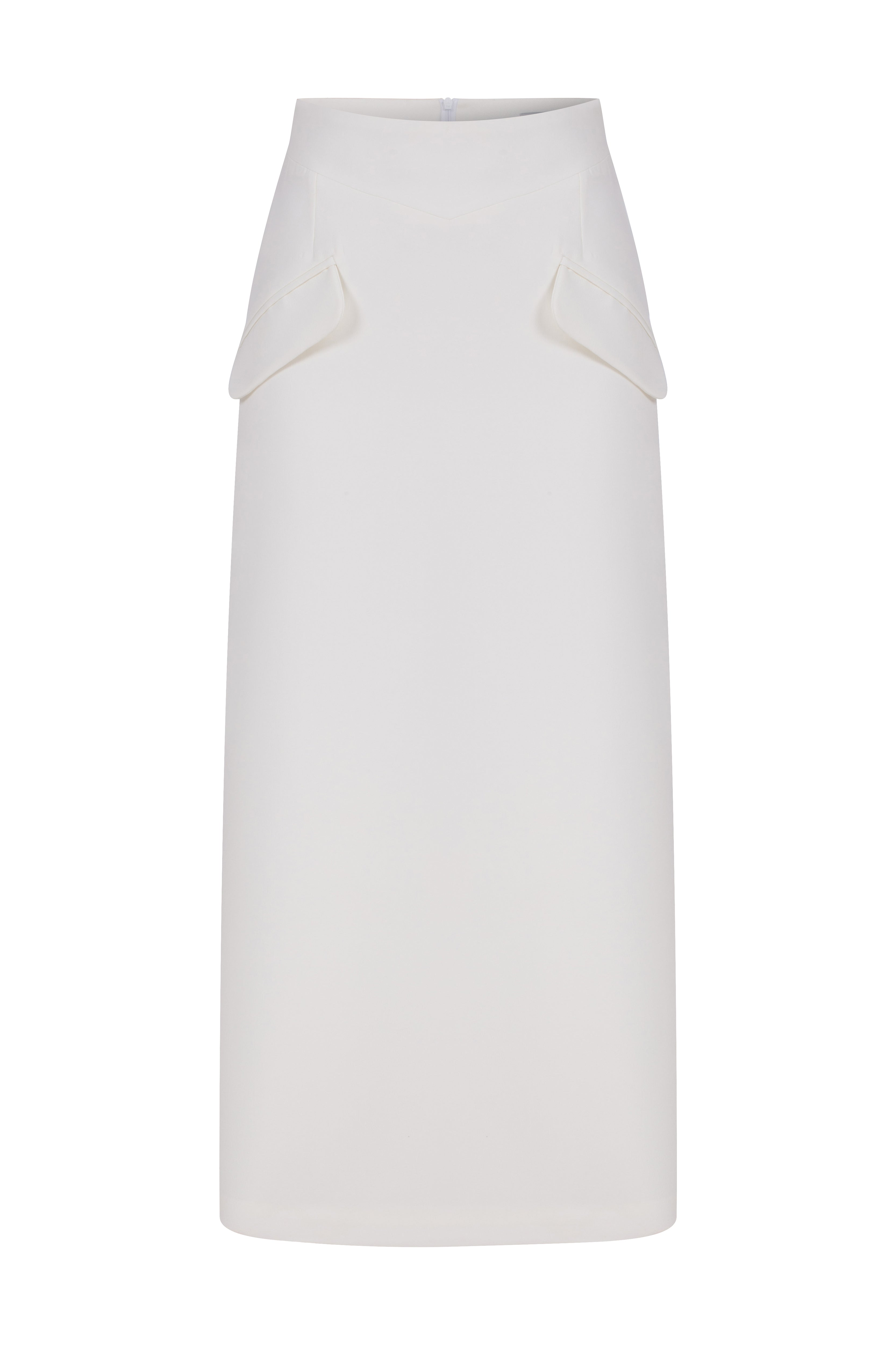 Nazlı Ceren-Aveline Midi Etek Beyaz-Etek-7-Milagron.com