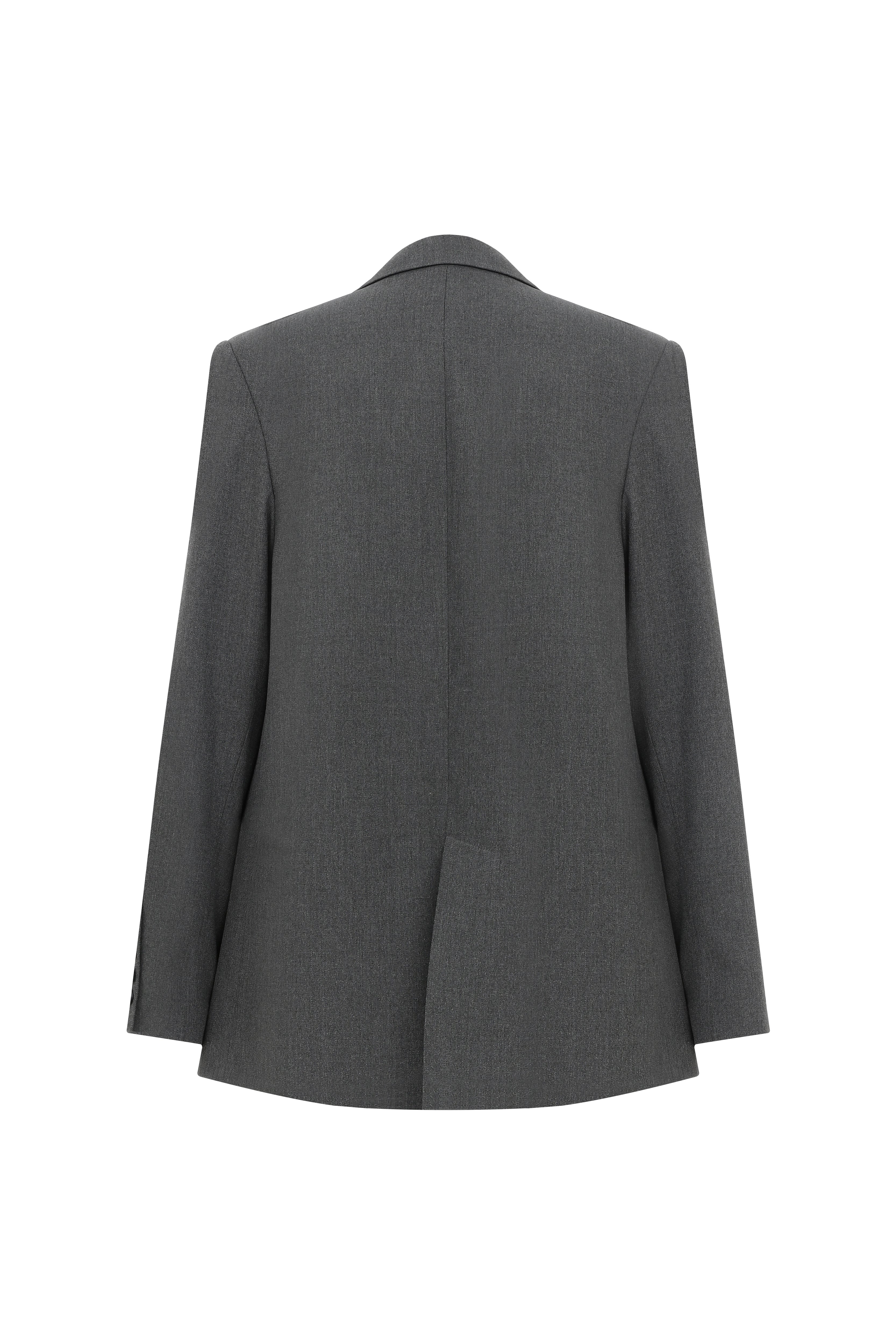 Nazlı Ceren-Boxy Blazer Gri-Ceket-2-Milagron.com