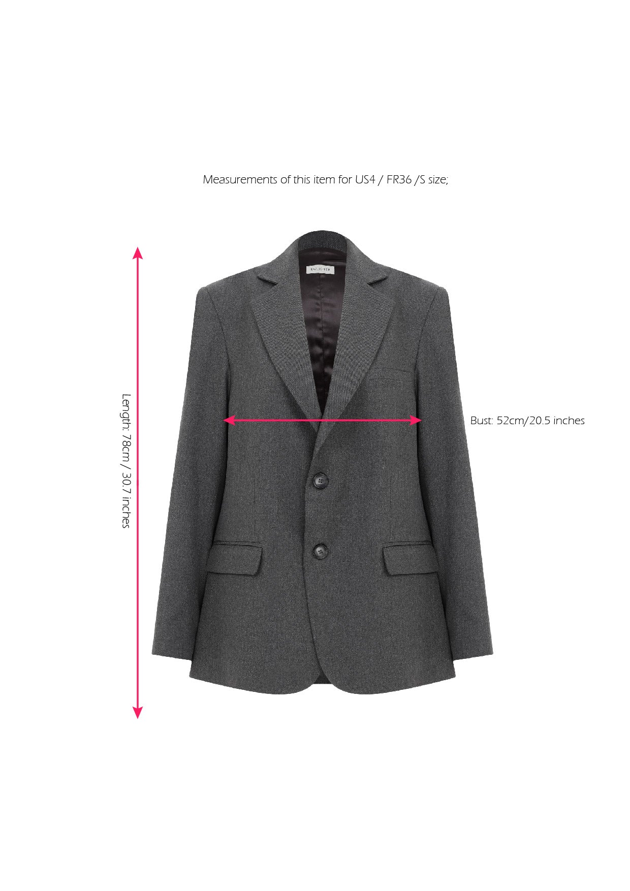 Nazlı Ceren-Boxy Blazer Gri-Ceket-5-Milagron.com