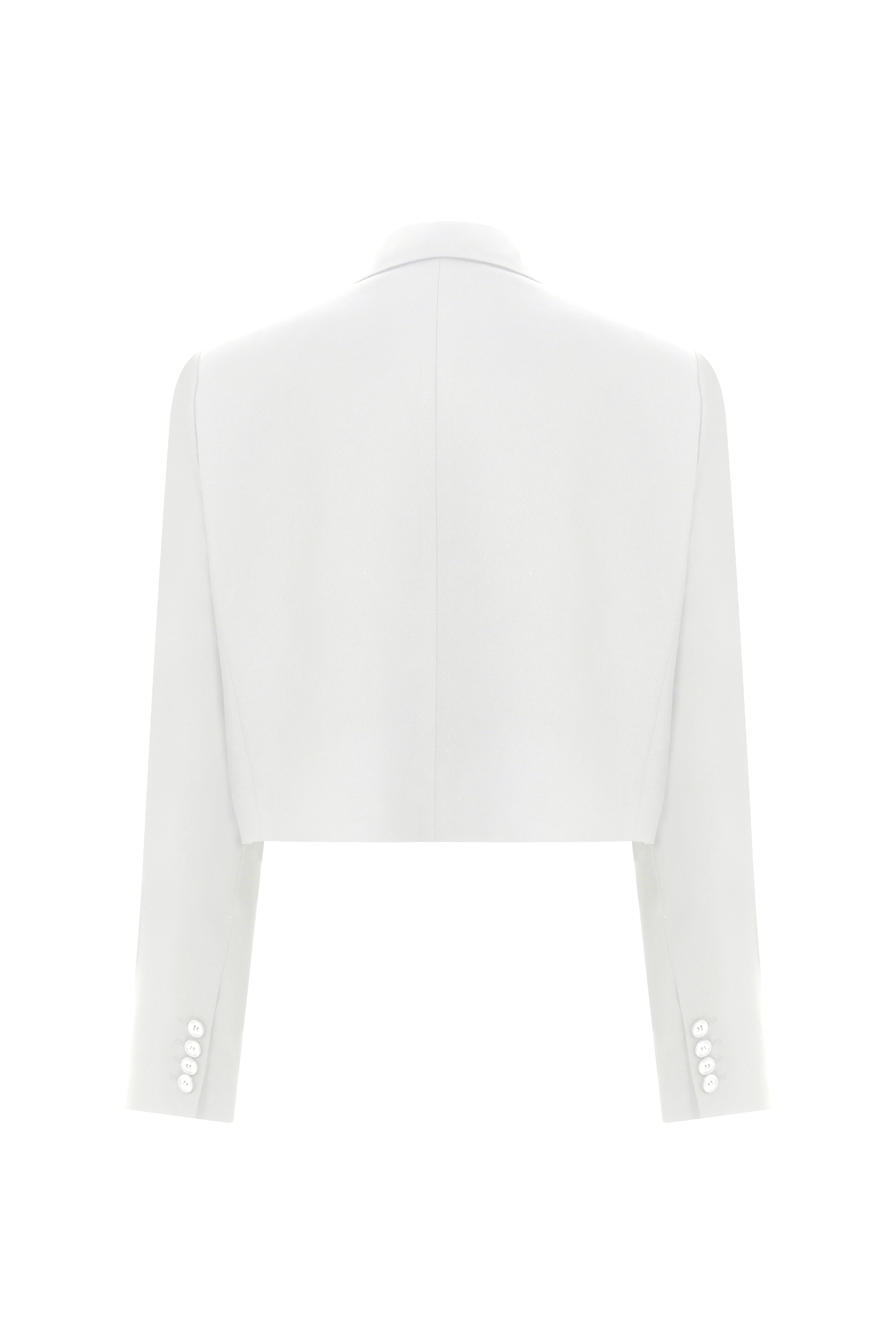 Nazlı Ceren-Boxy Cropped Saten Ceket-Ceket-8-Milagron.com