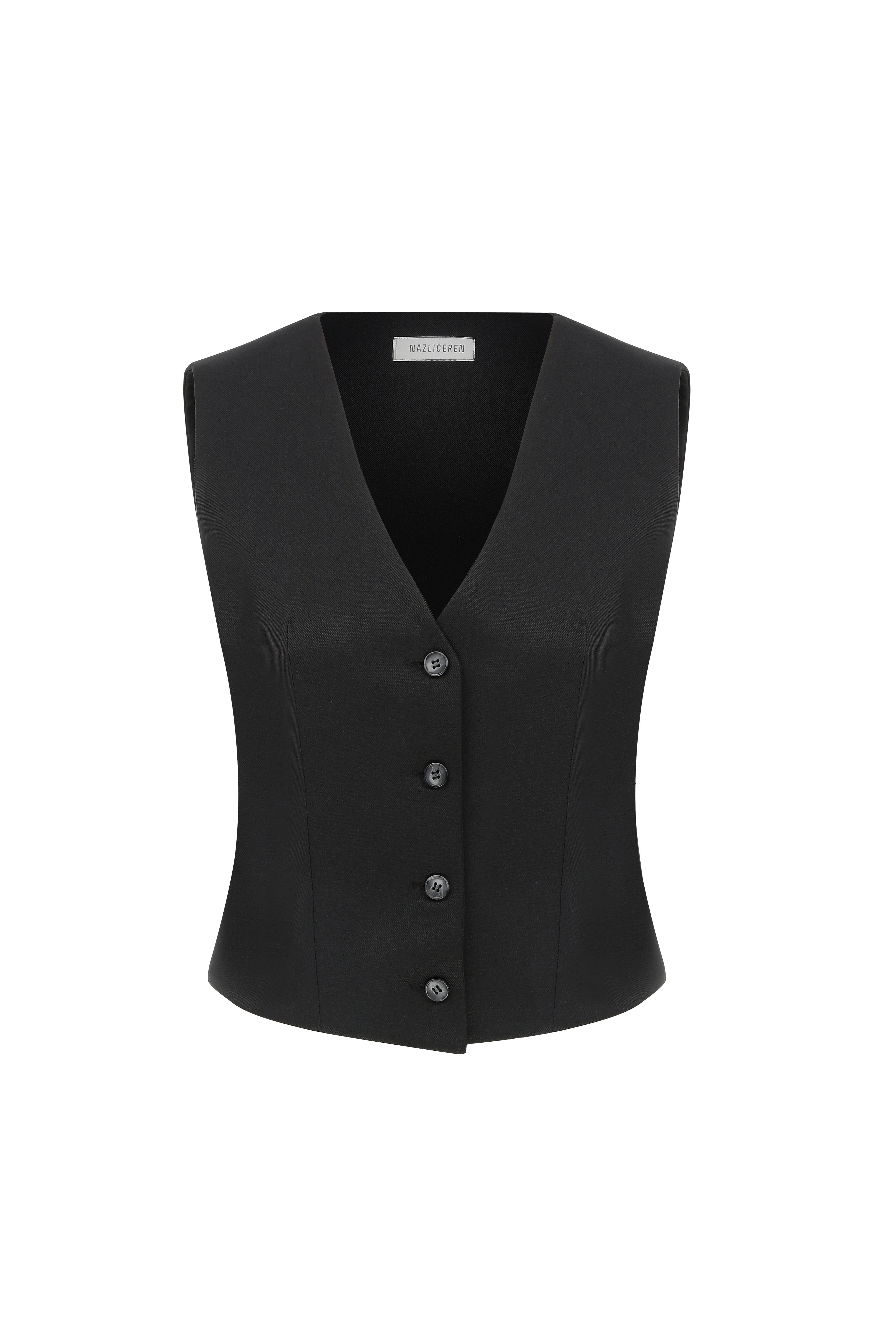 Nazlı Ceren-Brita Yelek Siyah-Yelek-1-Milagron.com