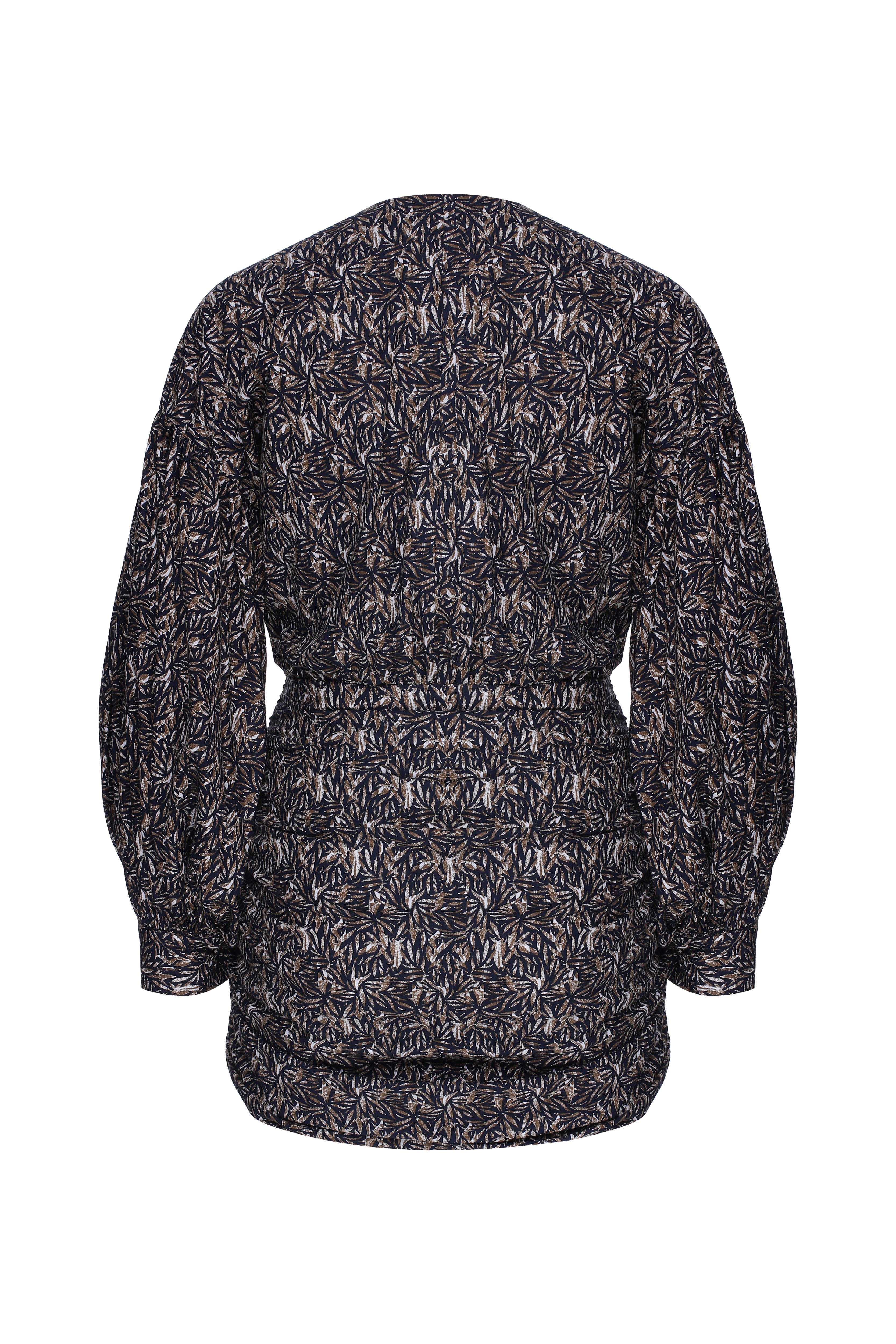 Nazlı Ceren-Carlotte Mini Koton Elbise Brown-Elbise-2-Milagron.com