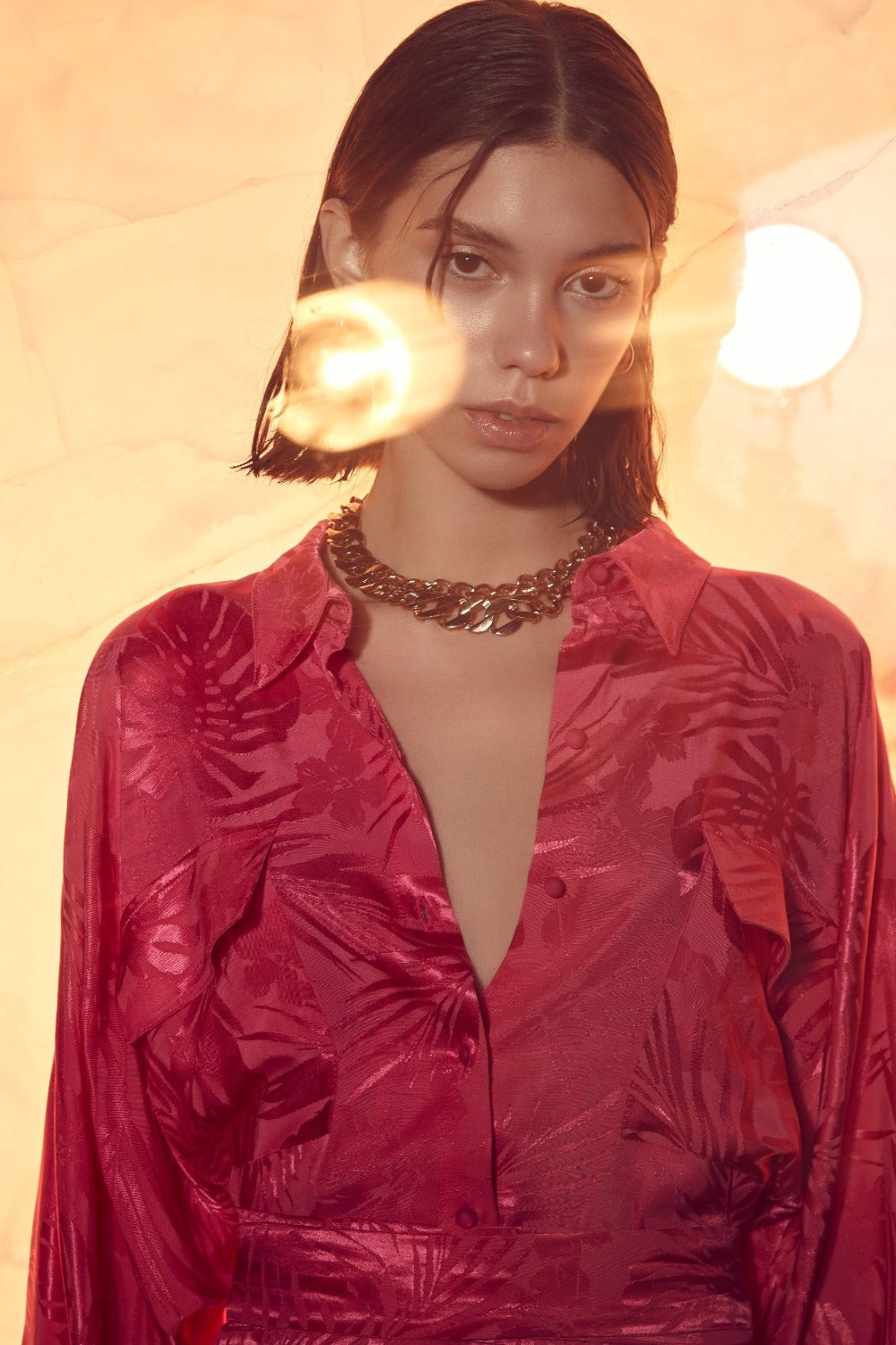 Nazlı Ceren-Cassin Jakarlı Gömlek Elbise-Elbise-3-Milagron.com