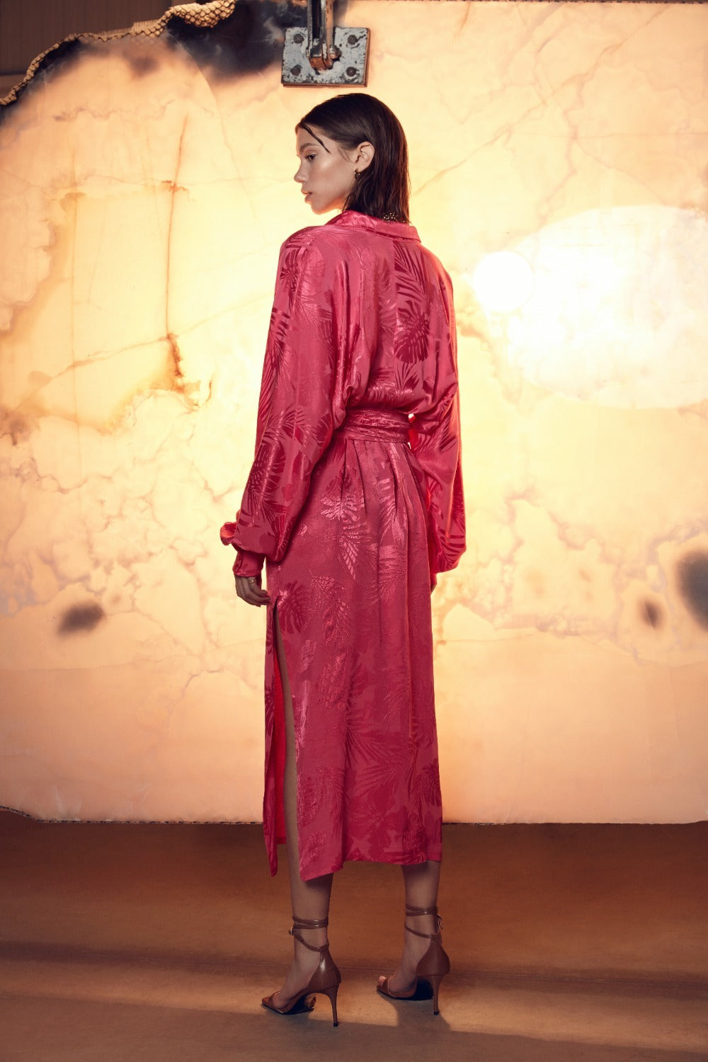 Nazlı Ceren-Cassin Jakarlı Gömlek Elbise-Elbise-5-Milagron.com