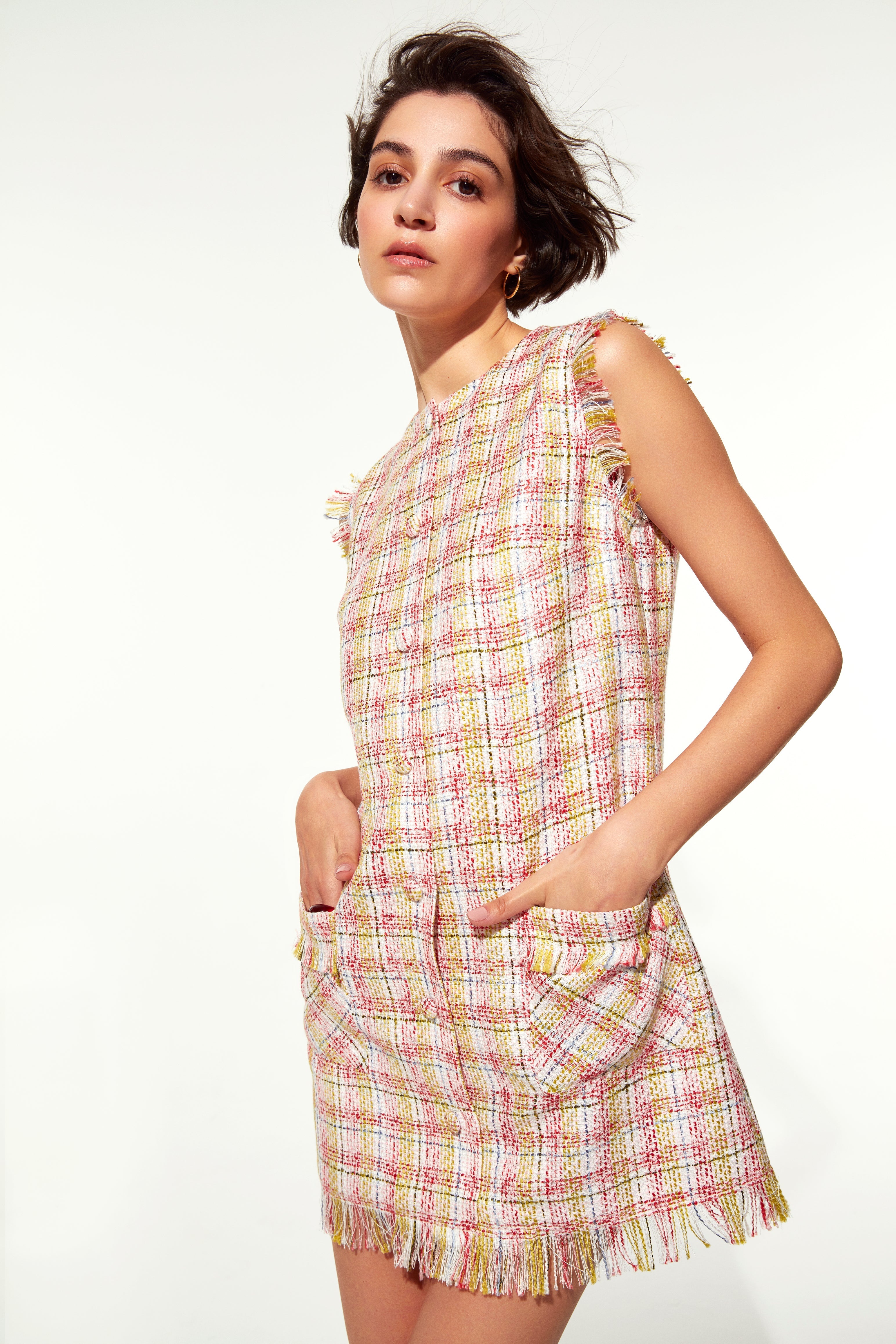 Nazlı Ceren-Chloe Koton Tüvit Mini Elbise-Elbise-3-Milagron.com