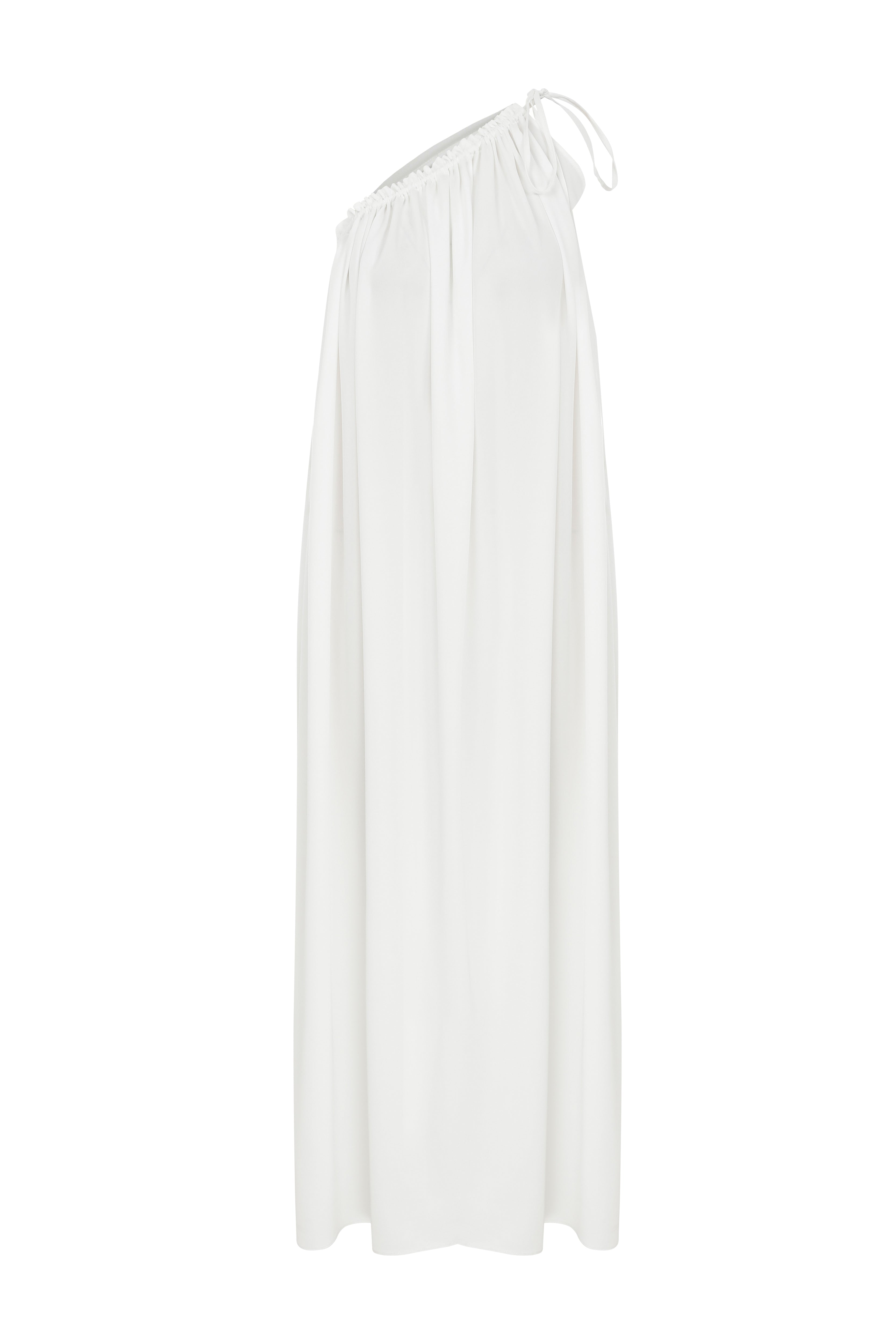 Nazlı Ceren-Chrissy Tek Omuz Elbise Beyaz-Elbise-1-Milagron.com