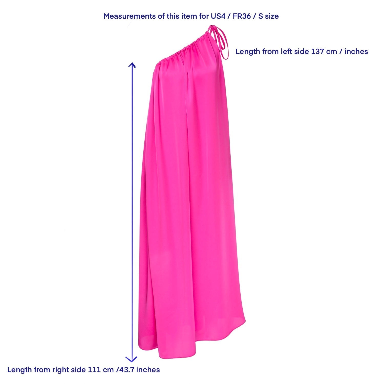 Nazlı Ceren-Chrissy Tek Omuz Saten Elbise Fuschia-Elbise-7-Milagron.com