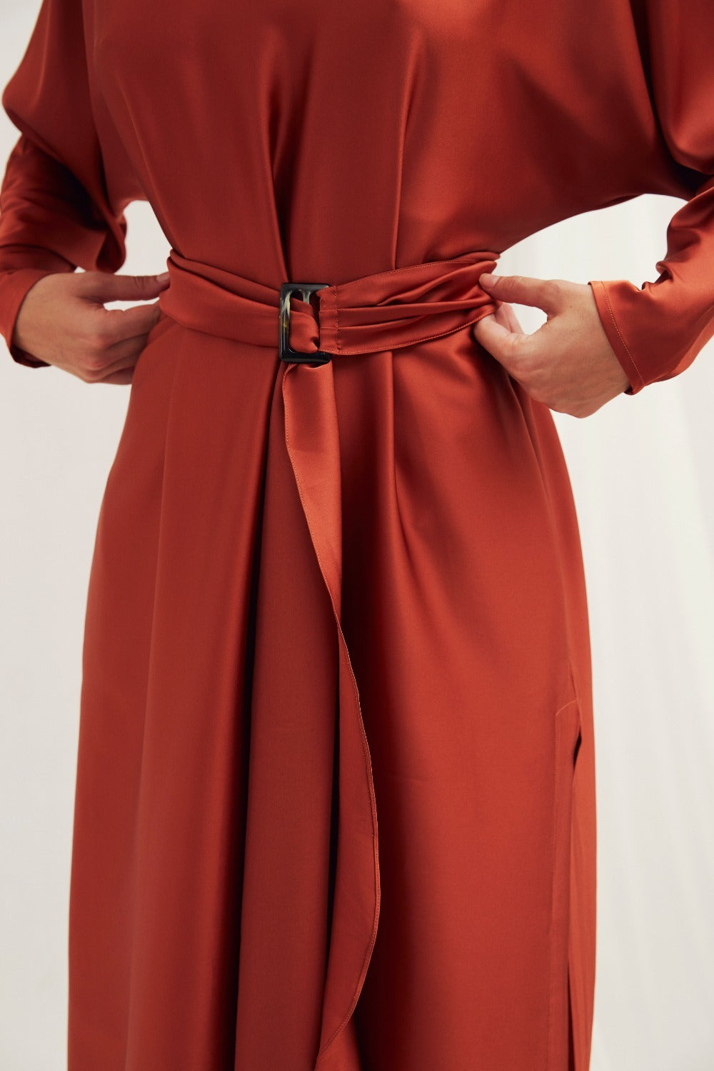 Nazlı Ceren-Etienne Saten Elbise-Elbise-3-Milagron.com