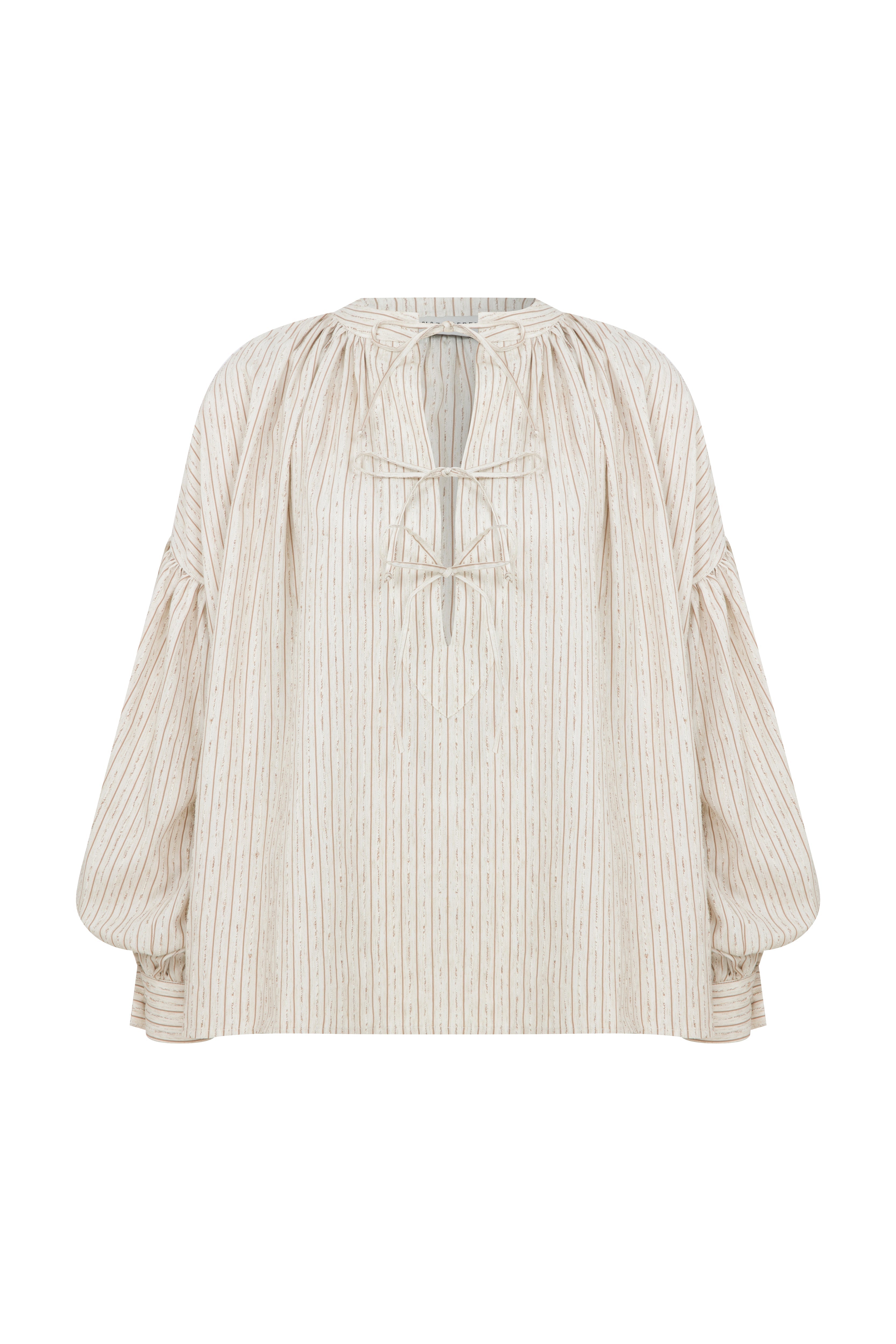 Nazlı Ceren-Eve Çizgili Keten Gömlek-Gömlek-1-Milagron.com