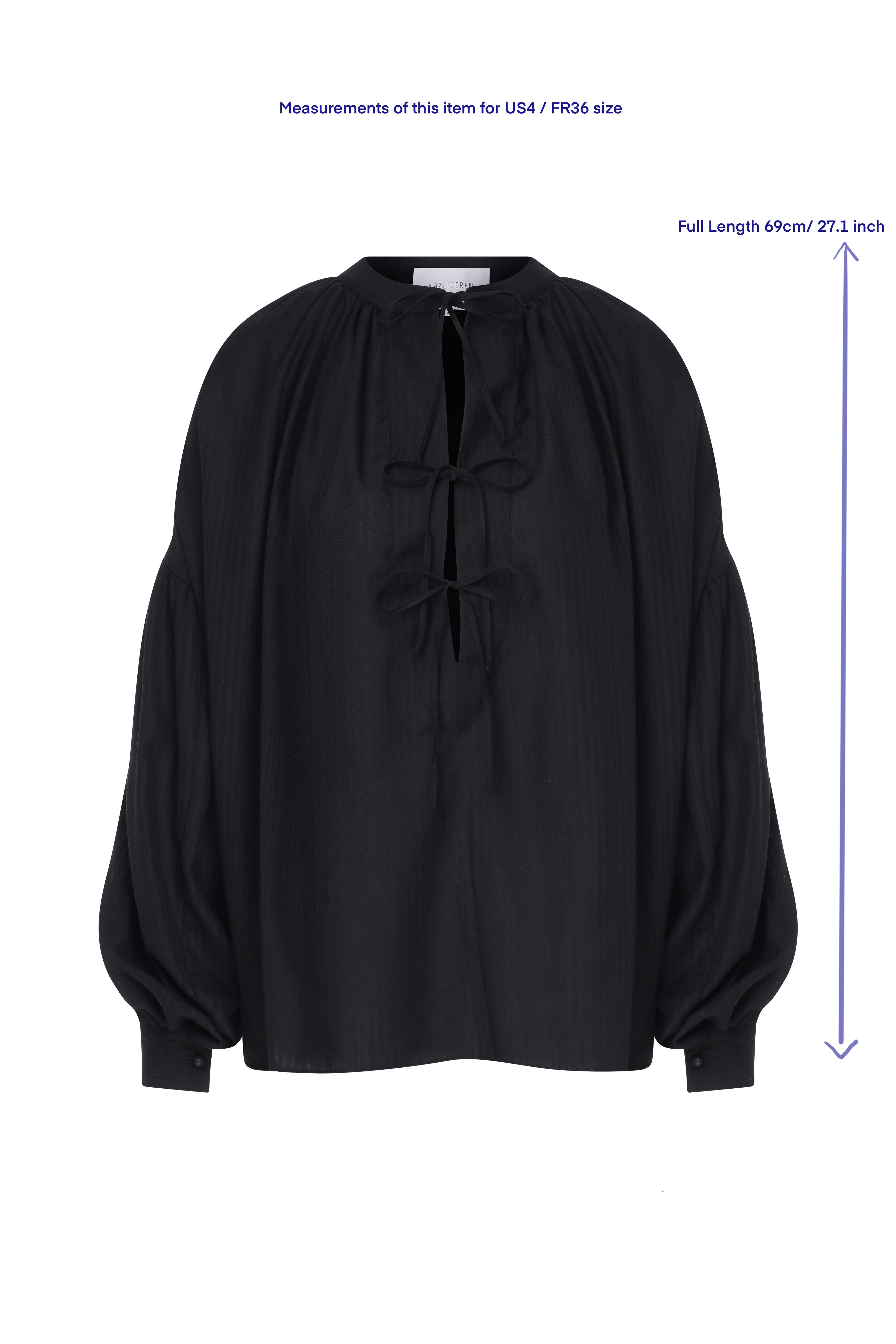 Nazlı Ceren-Eve Koton Gömlek Black-Gömlek-4-Milagron.com