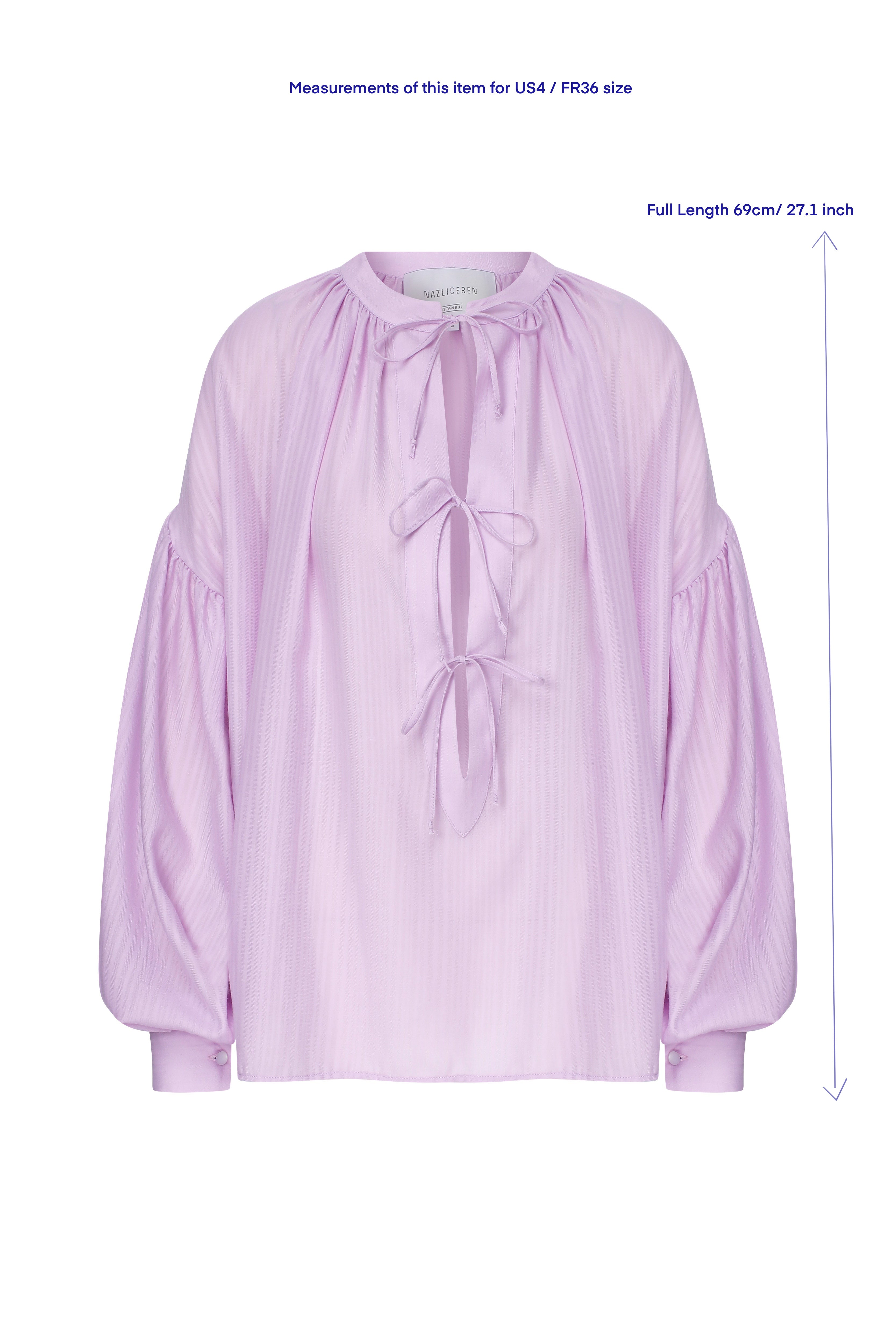 Nazlı Ceren-Eve Koton Gömlek Lilac-Gömlek-5-Milagron.com