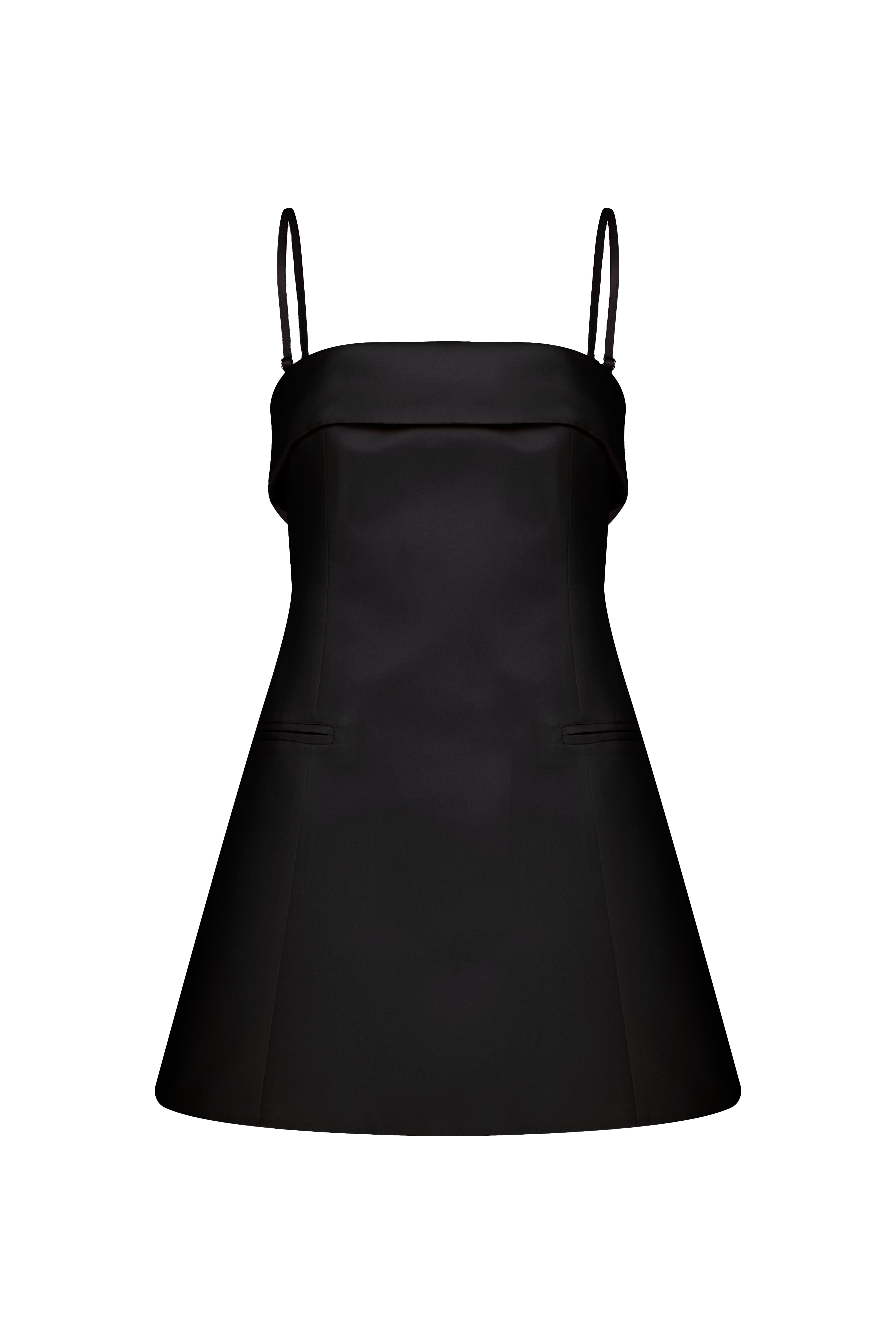 Nazlı Ceren-Gaia Mini Elbise Siyah-Elbise-7-Milagron.com