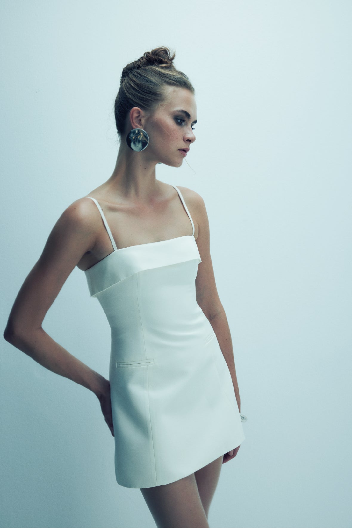 Nazlı Ceren-Gaia Mini Elbise Vanilla Ice-Elbise-4-Milagron.com