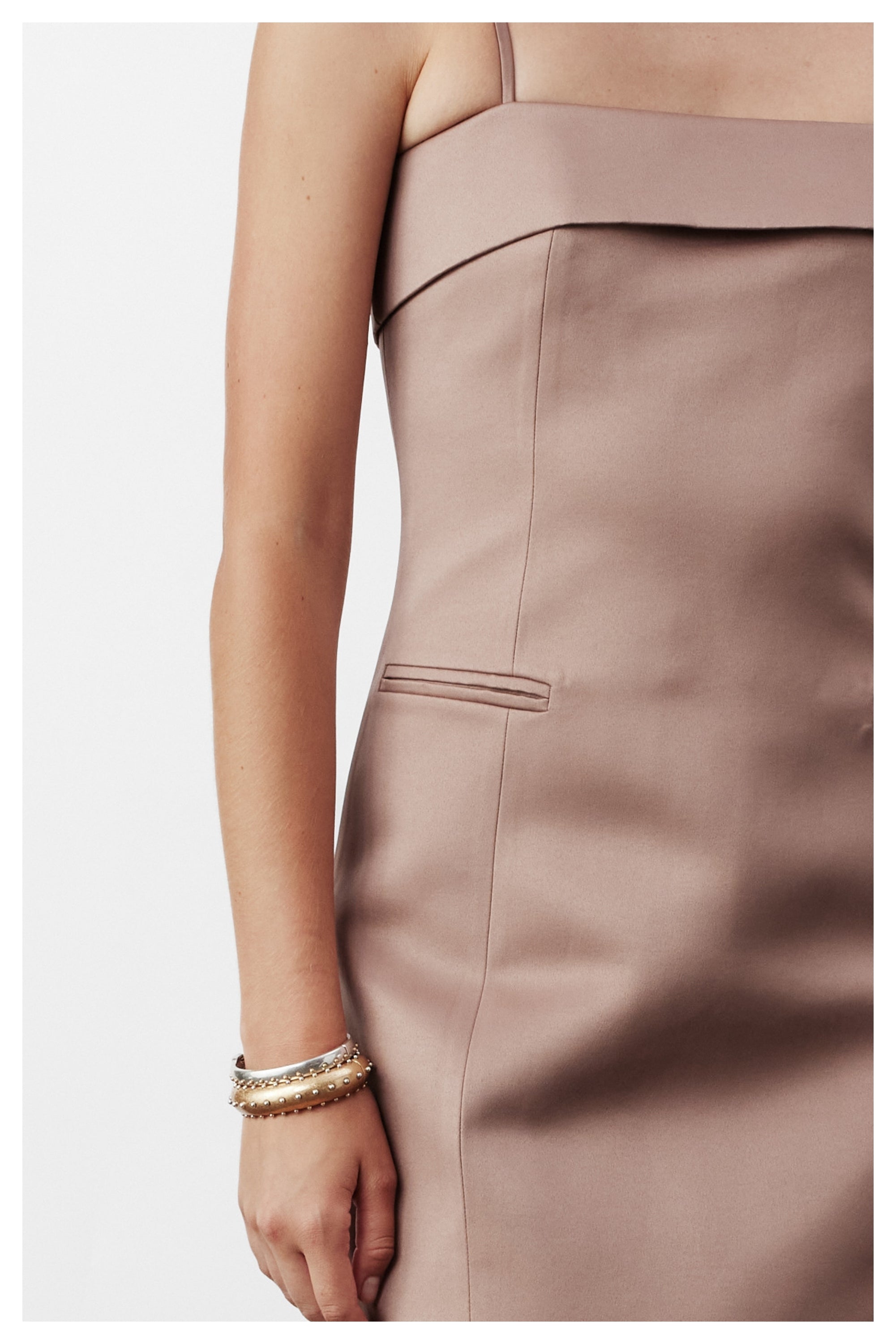 Nazlı Ceren-Gaia Uzun Elbise Kahverengi-Elbise-3-Milagron.com