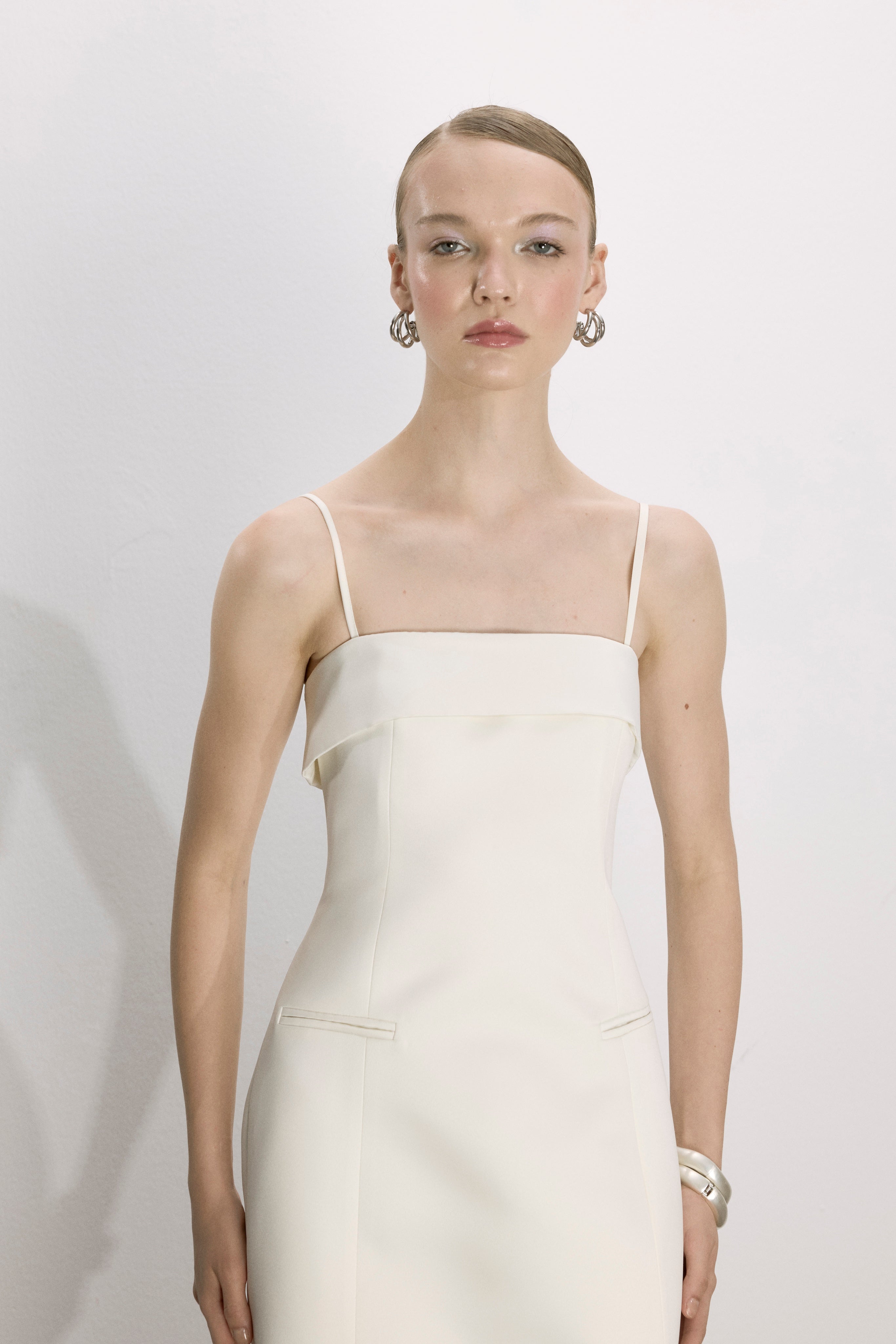 Nazlı Ceren-Gaia Uzun Elbise Vanilya Ice-Elbise-2-Milagron.com