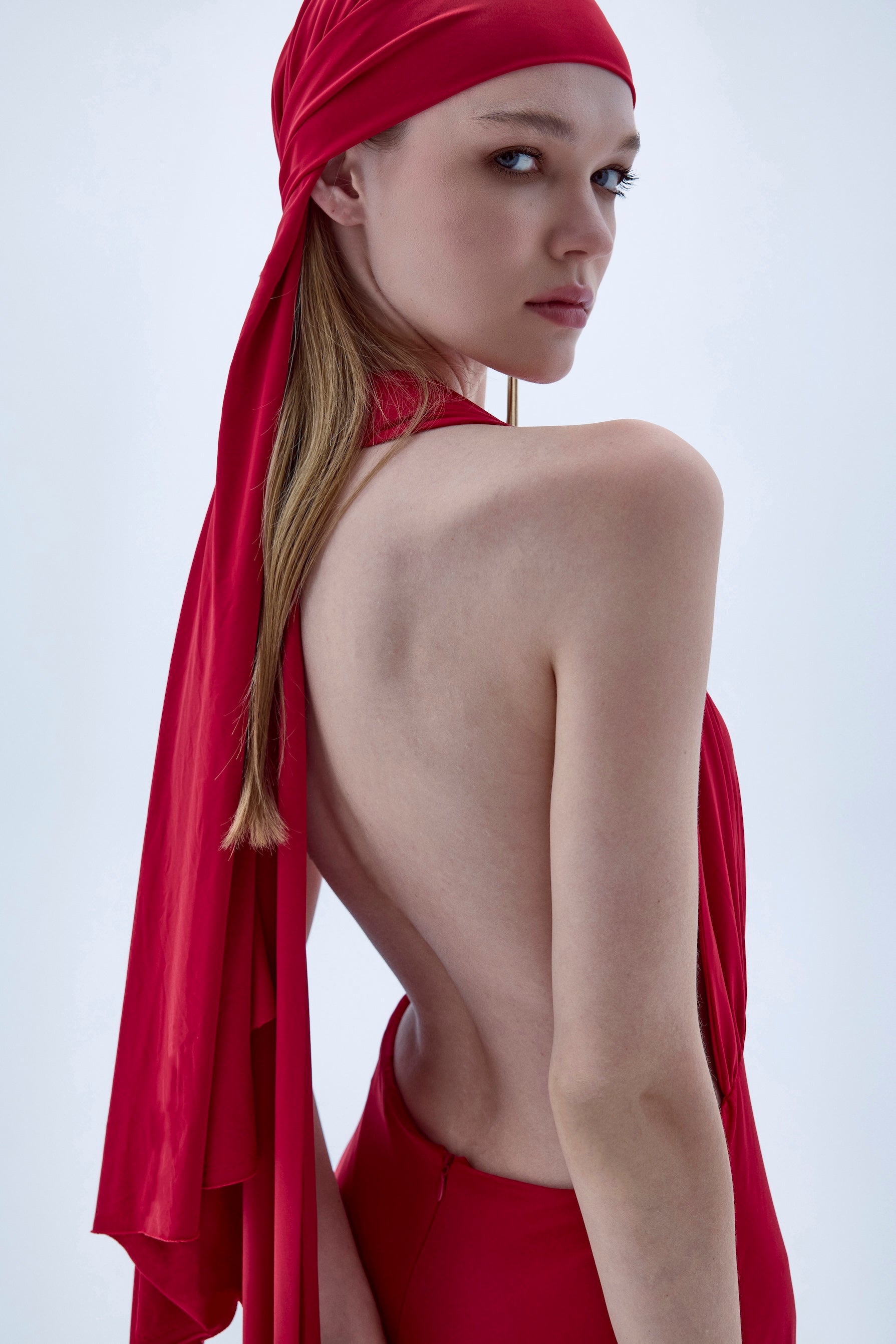 Nazlı Ceren-Ines Jarse Elbise Kırmızı-Elbise-1-Milagron.com