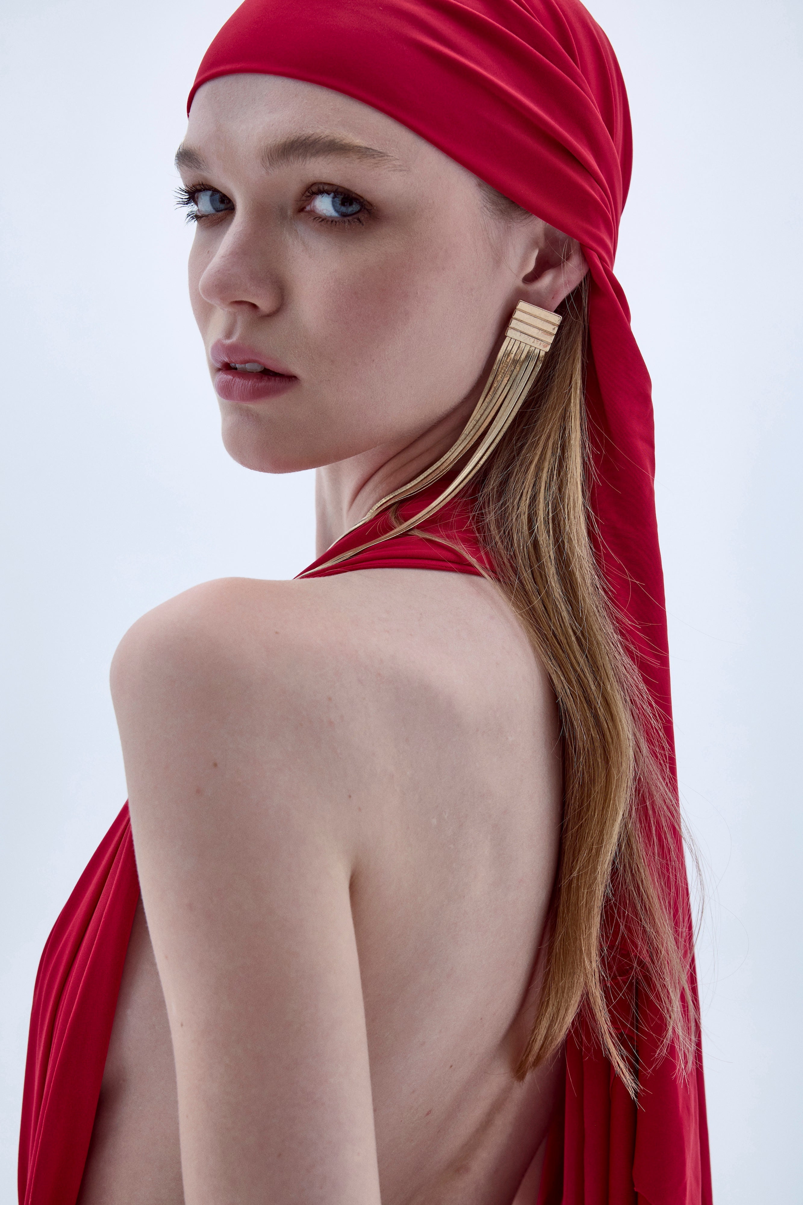 Nazlı Ceren-Ines Jarse Elbise Kırmızı-Elbise-3-Milagron.com