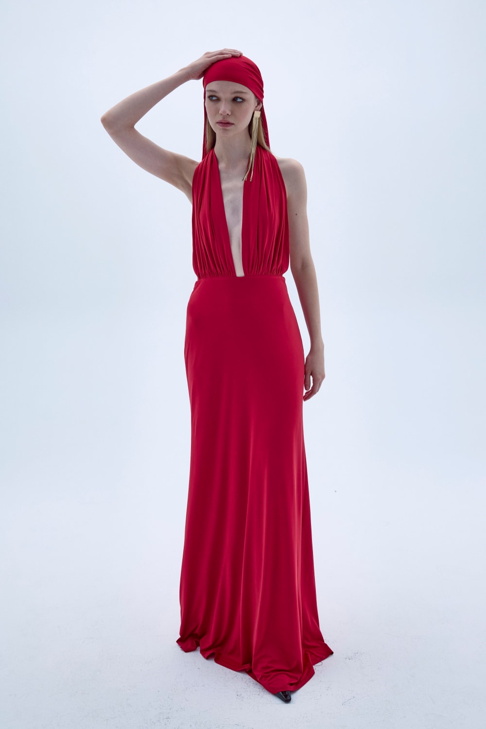 Nazlı Ceren-Ines Jarse Kırmızı Elbise-Elbise-5-Milagron.com