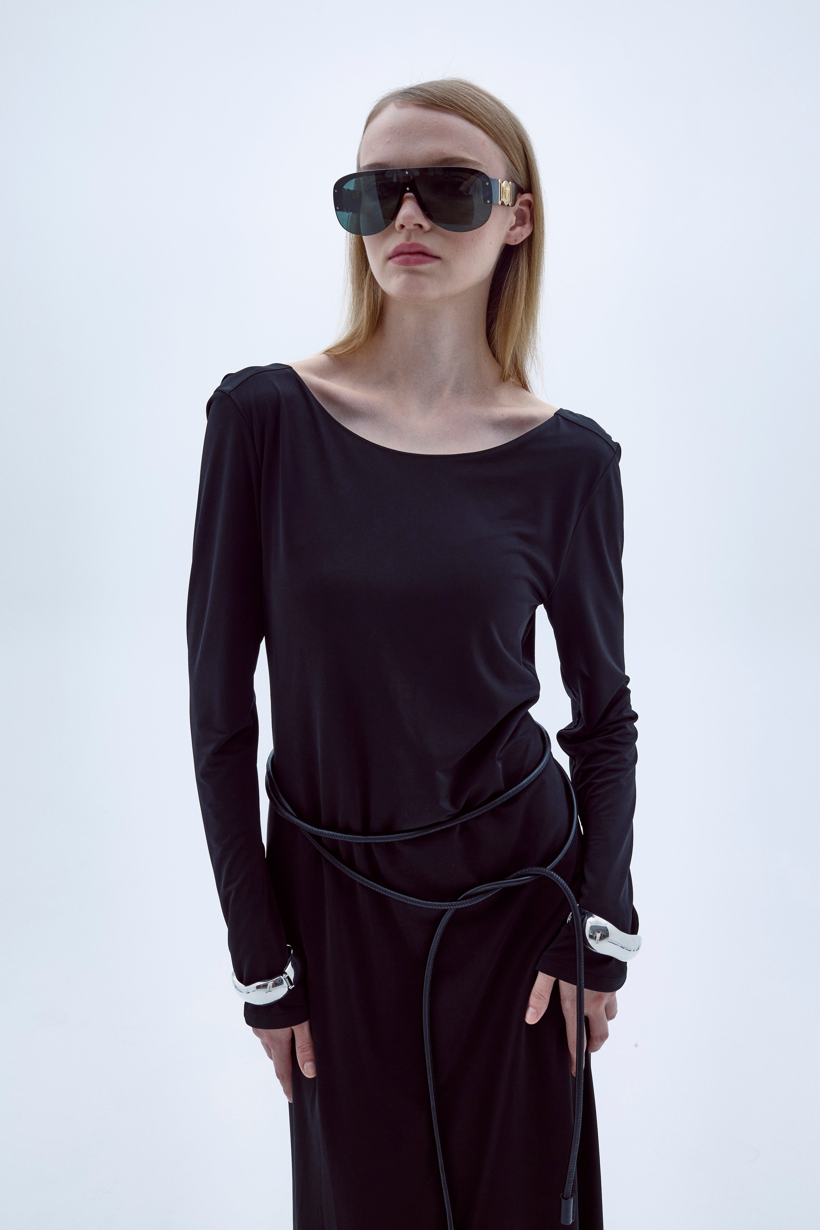 Nazlı Ceren-Iris Jarse Elbise Siyah-Elbise-1-Milagron.com