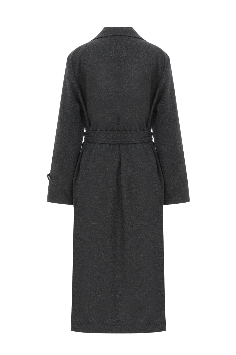 Nazlı Ceren-Isha Yün Palto Koyu Gri-Kaban-4-Milagron.com