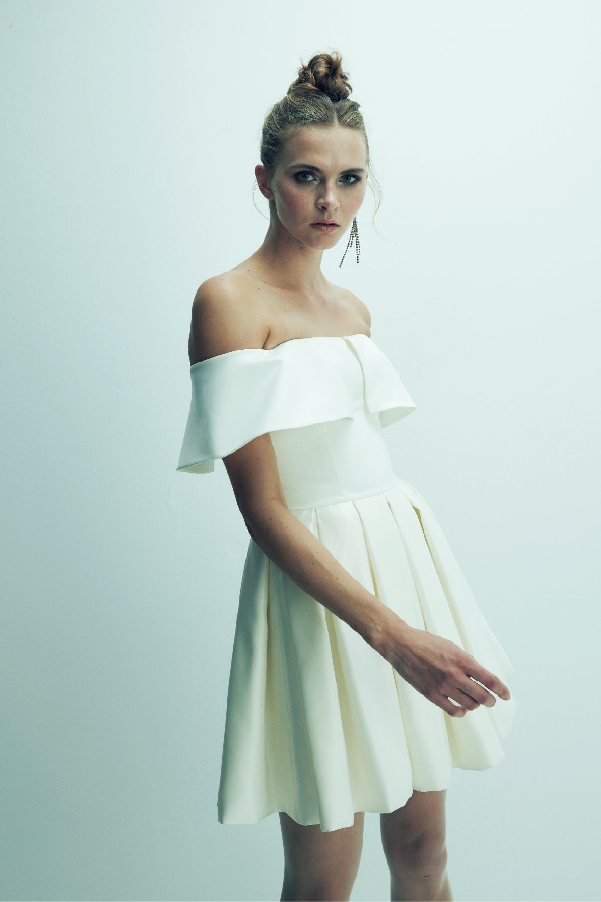 Nazlı Ceren-Ivy Mini Elbise Vanilla Ice-Elbise-6-Milagron.com