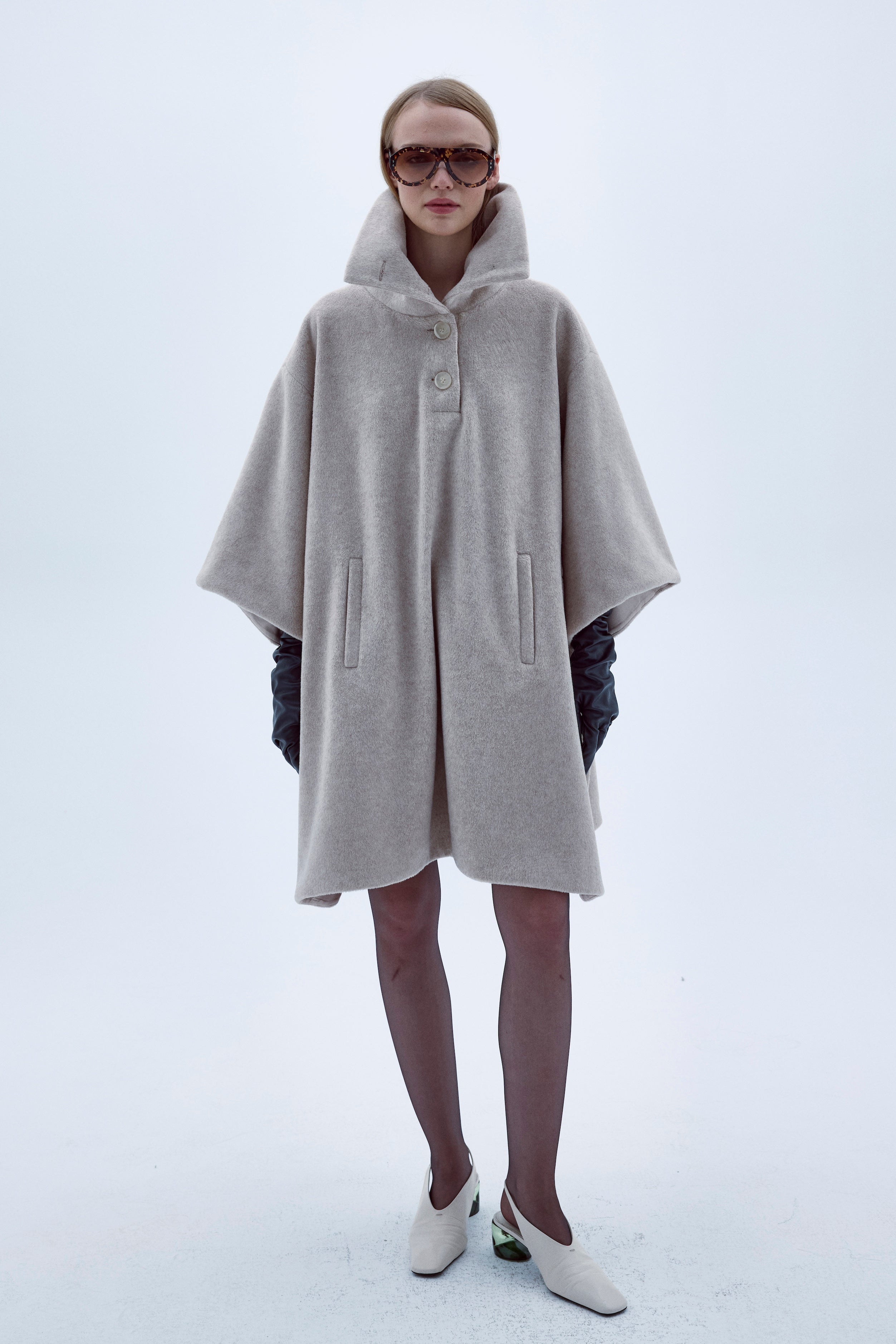 Nazlı Ceren-Jarine Yün Karışımlı Panço-Panço-3-Milagron.com