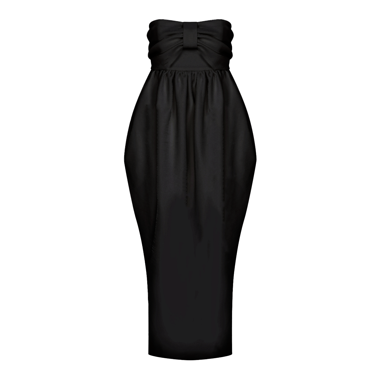 Nazlı Ceren-Jeanne Balon Midi Elbise Siyah-Elbise-6-Milagron.com