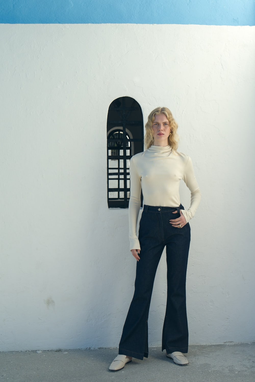 Nazlı Ceren-Jenn örme Bluz Beige-Bluz-2-Milagron.com