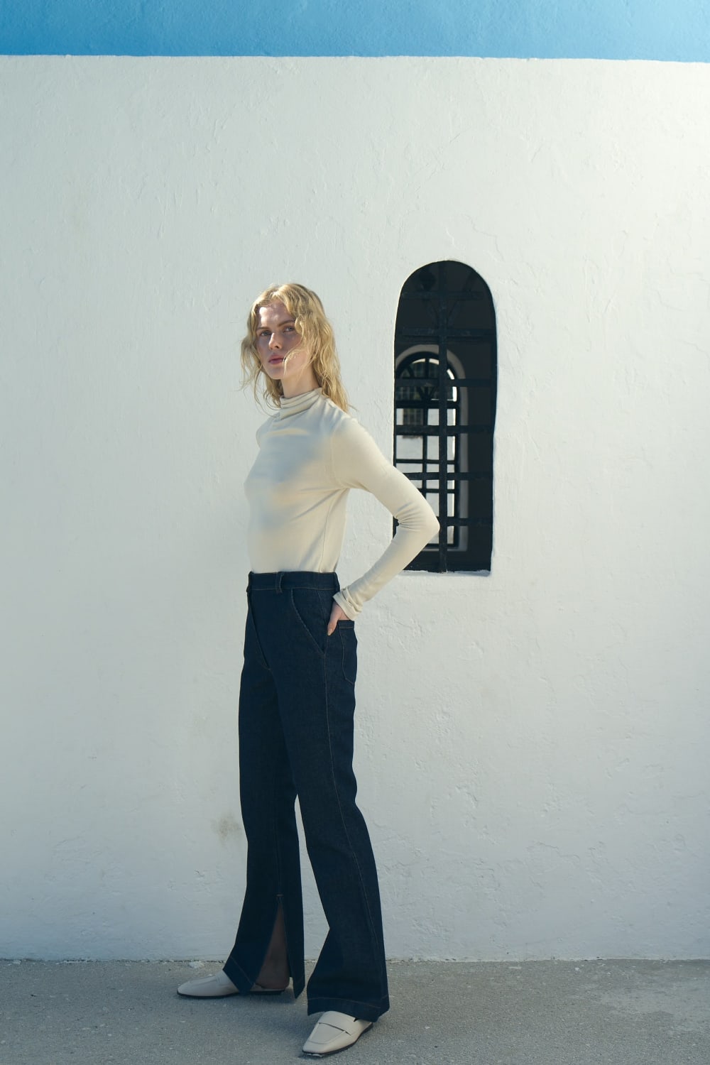 Nazlı Ceren-Jenn örme Bluz Beige-Bluz-4-Milagron.com