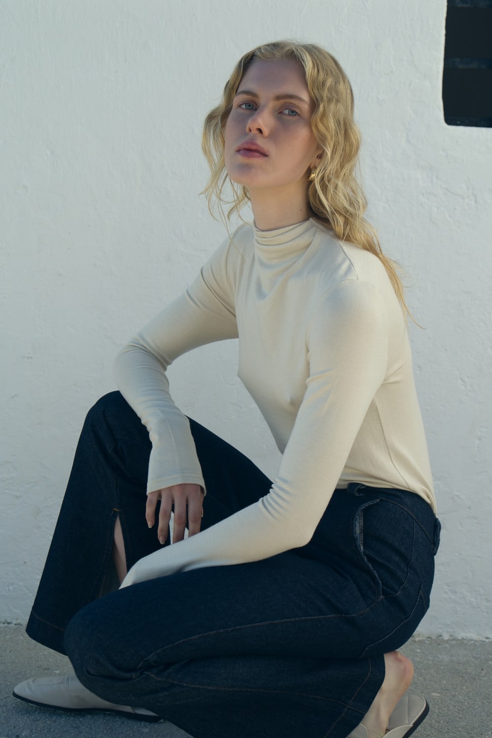 Nazlı Ceren-Jenn örme Bluz Beige-Bluz-5-Milagron.com