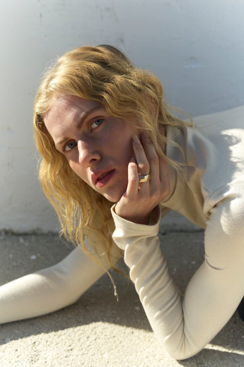 Nazlı Ceren-Jenn örme Bluz Beige-Bluz-7-Milagron.com