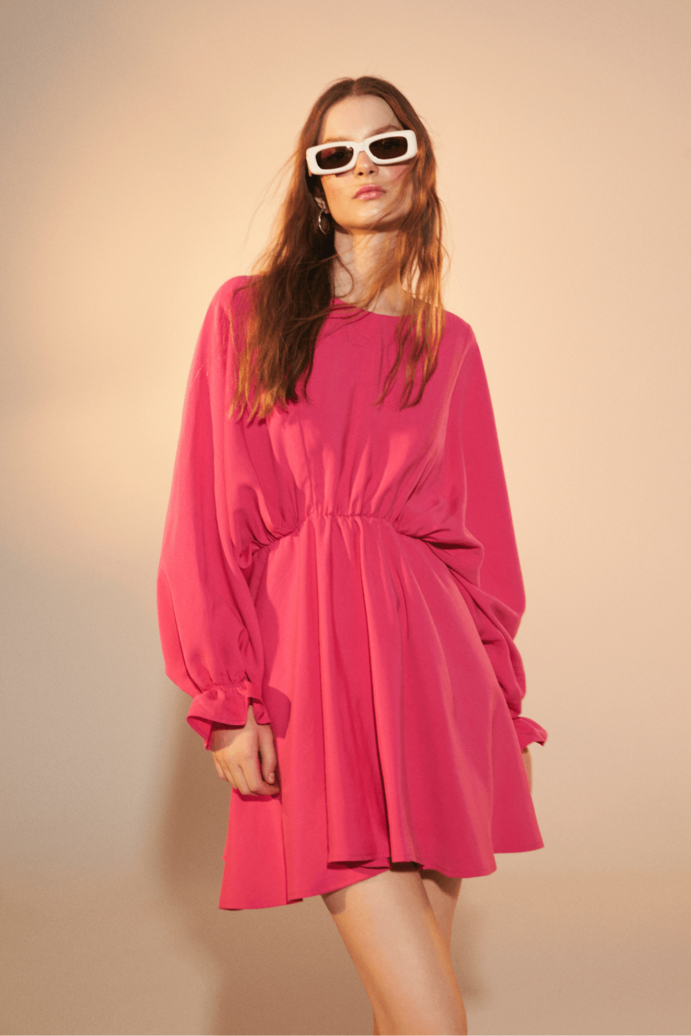 Nazlı Ceren-July Elbise Virtual Pink-Elbise-2-Milagron.com