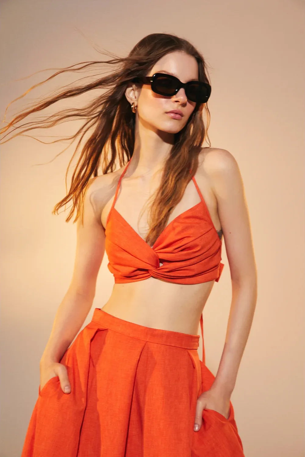 Nazlı Ceren-June Top Spicy Orange-Top-1-Milagron.com