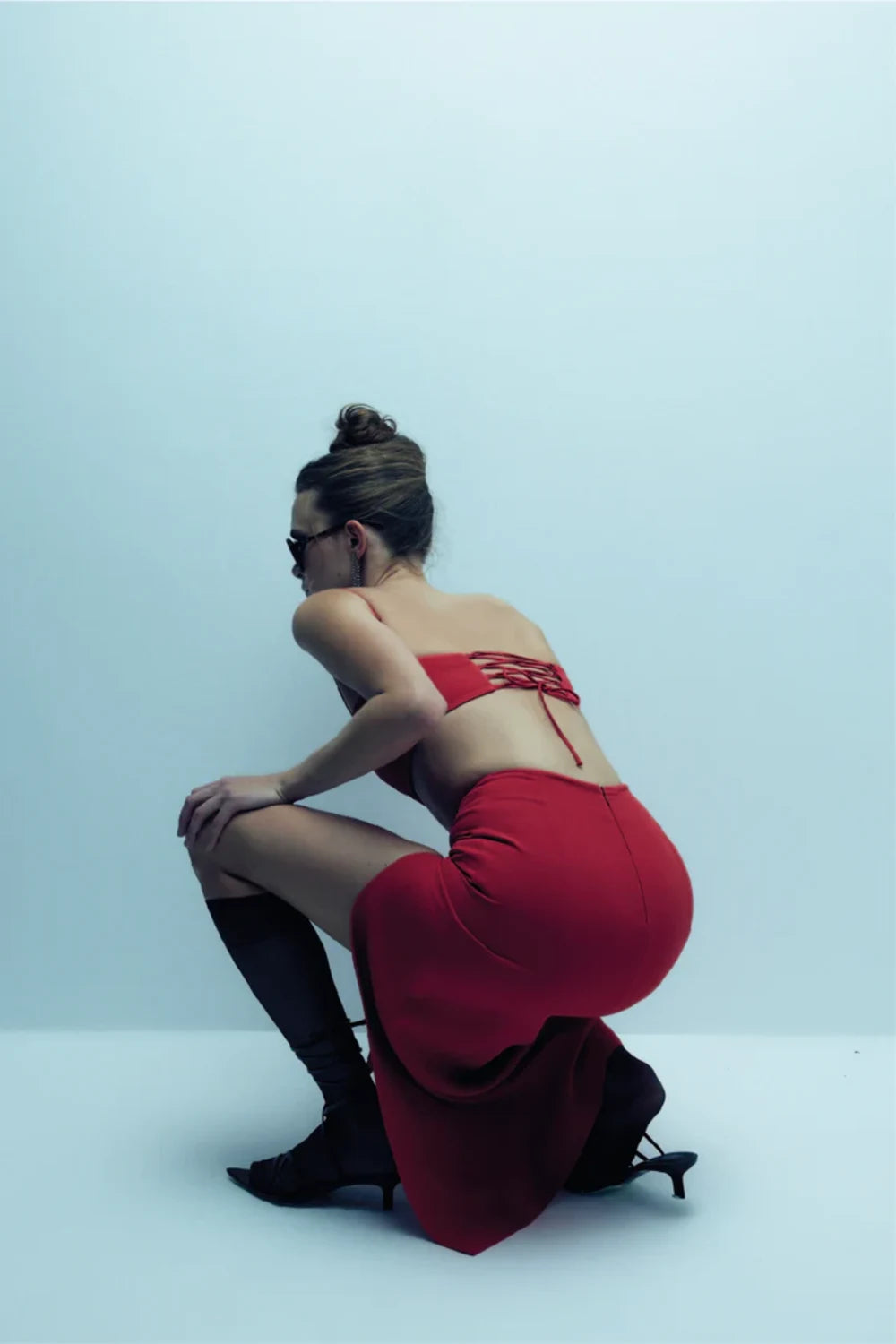 Nazlı Ceren-Lalia Krep Top Paprika Red-Top-10-Milagron.com