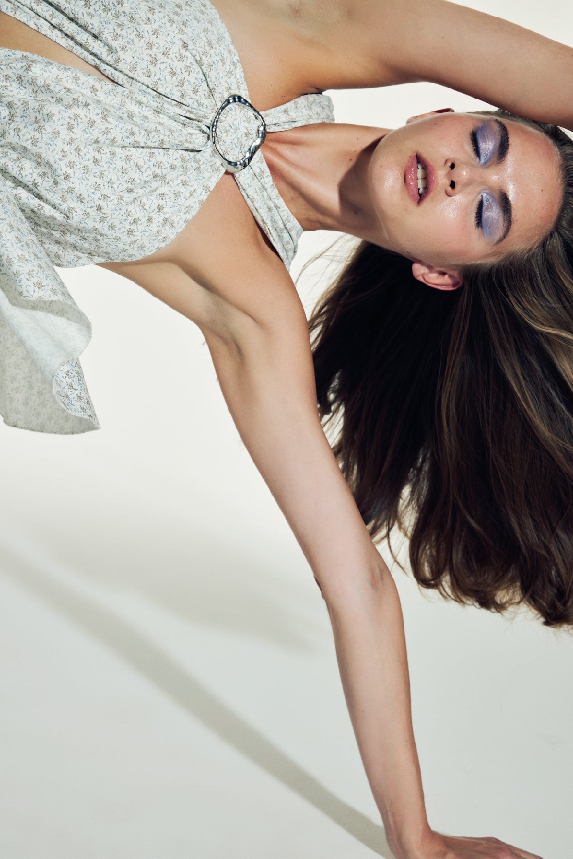 Nazlı Ceren-Laurel Koton Uzun Elbise Cannoli Cream-Elbise-6-Milagron.com